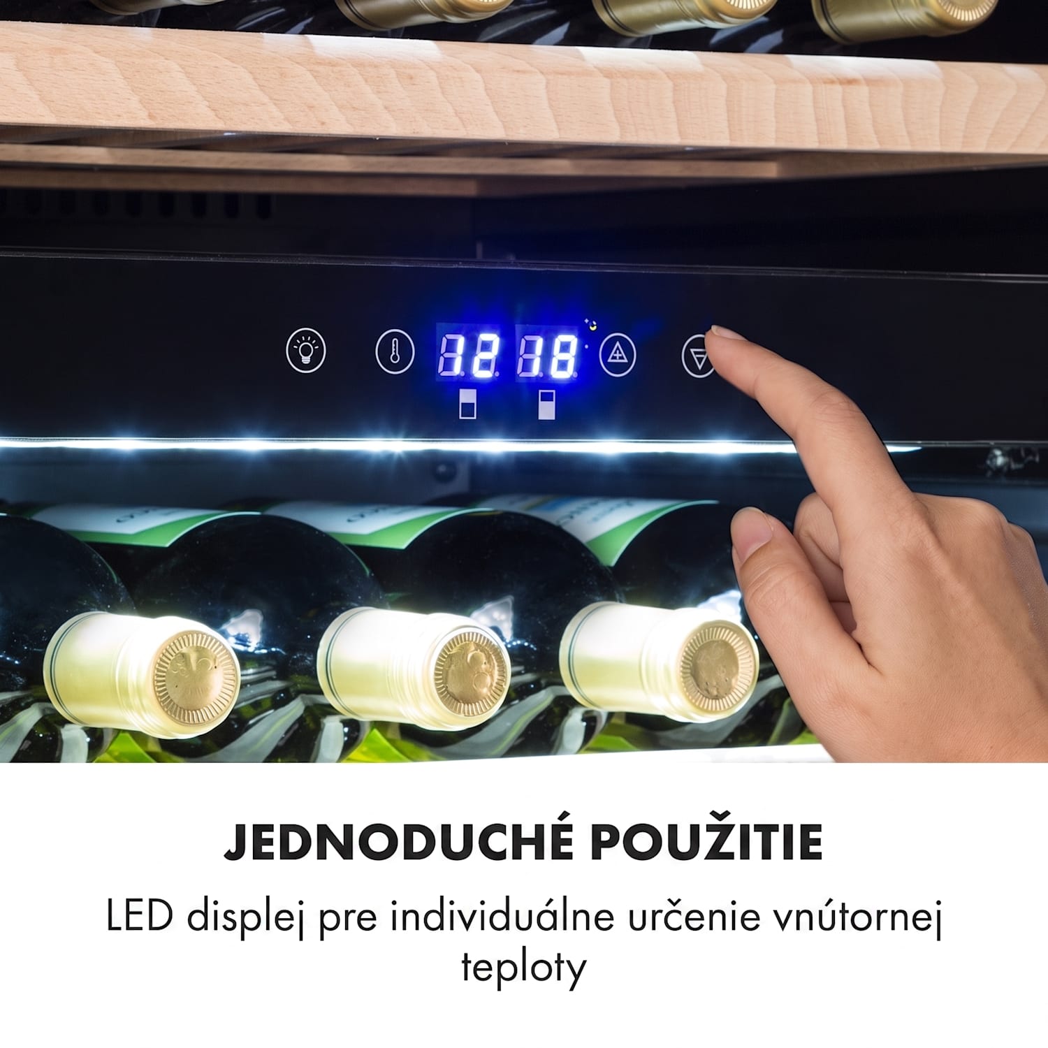 Vinsider 35D Onyx Edition, vstavaná vinotéka, energet. trieda G 41 fliaš | 2 chladiace zóny | Čierna