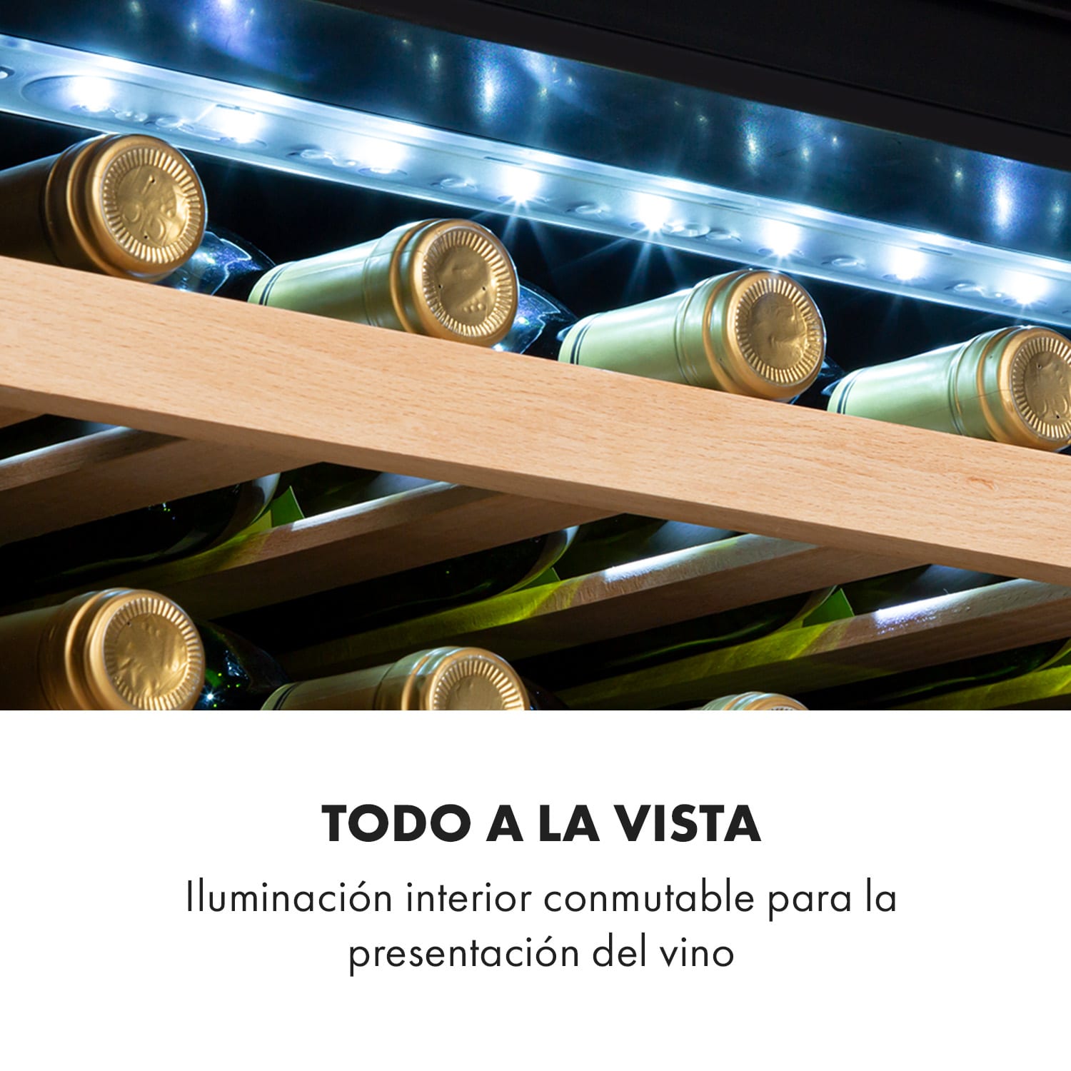 Vinsider 24 Built-In Uno Nevera para vinos empotrable 24 botellas 57 Litros 24 botellas | 1 zona de refrigeración | Blanco