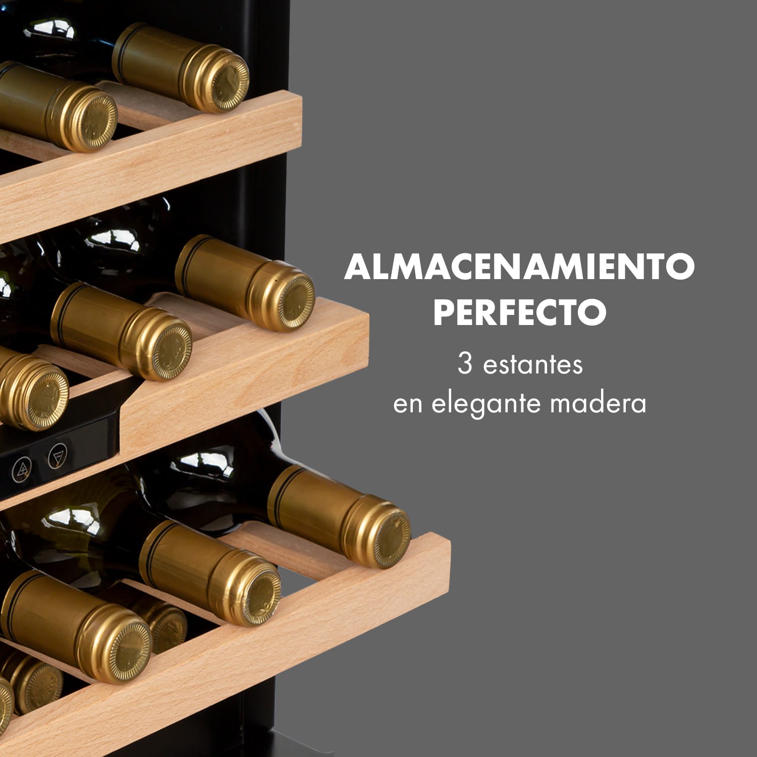 Vinsider 24 Built-In Uno Nevera para vinos empotrable 24 botellas 57 Litros 24 botellas | 1 zona de refrigeración | Blanco