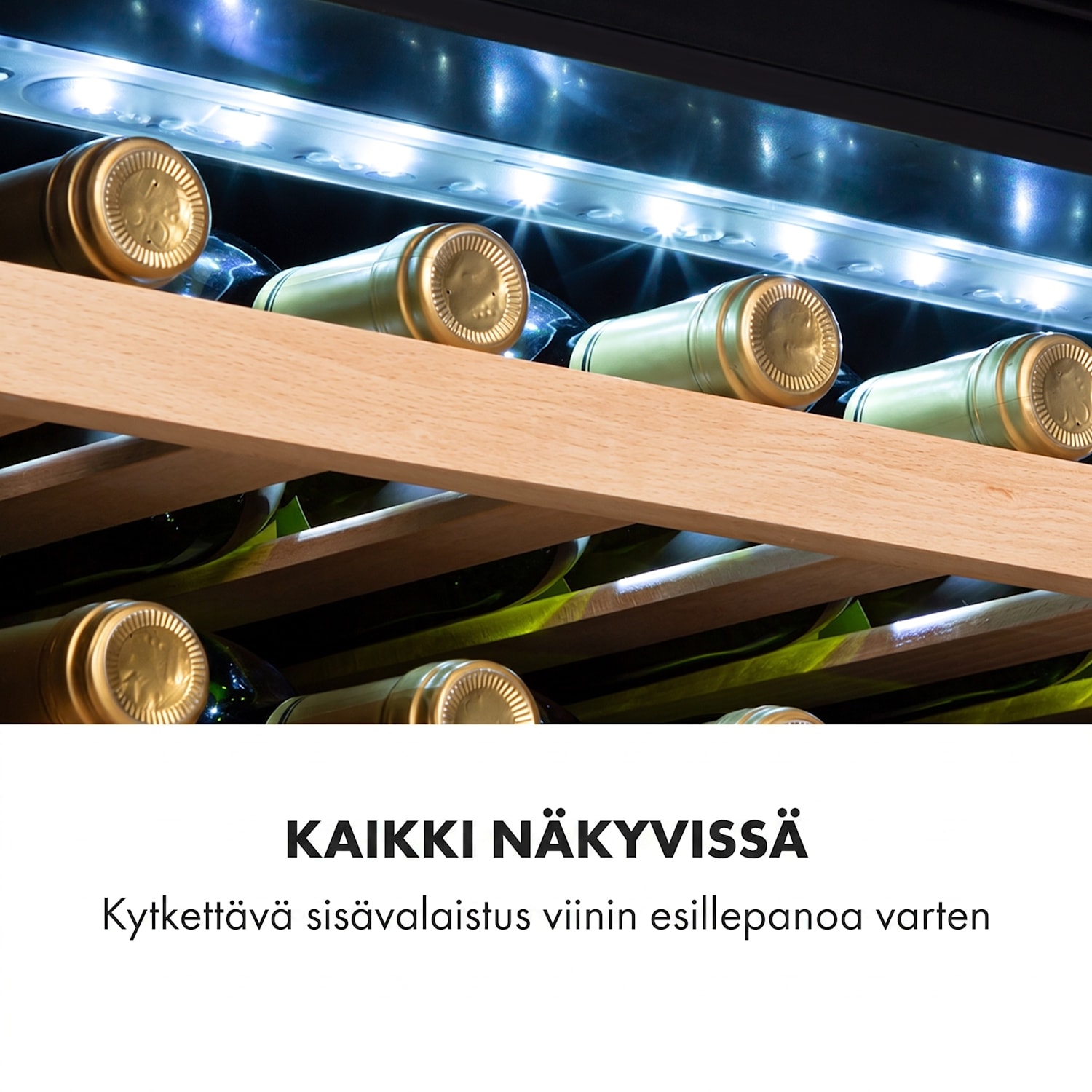 Vinsider 24 Built-In Uno -viinikaappi integroitava 24 pullolle 57 litraa 24 pulloa | 1 jäähdytysalue | Valkoinen