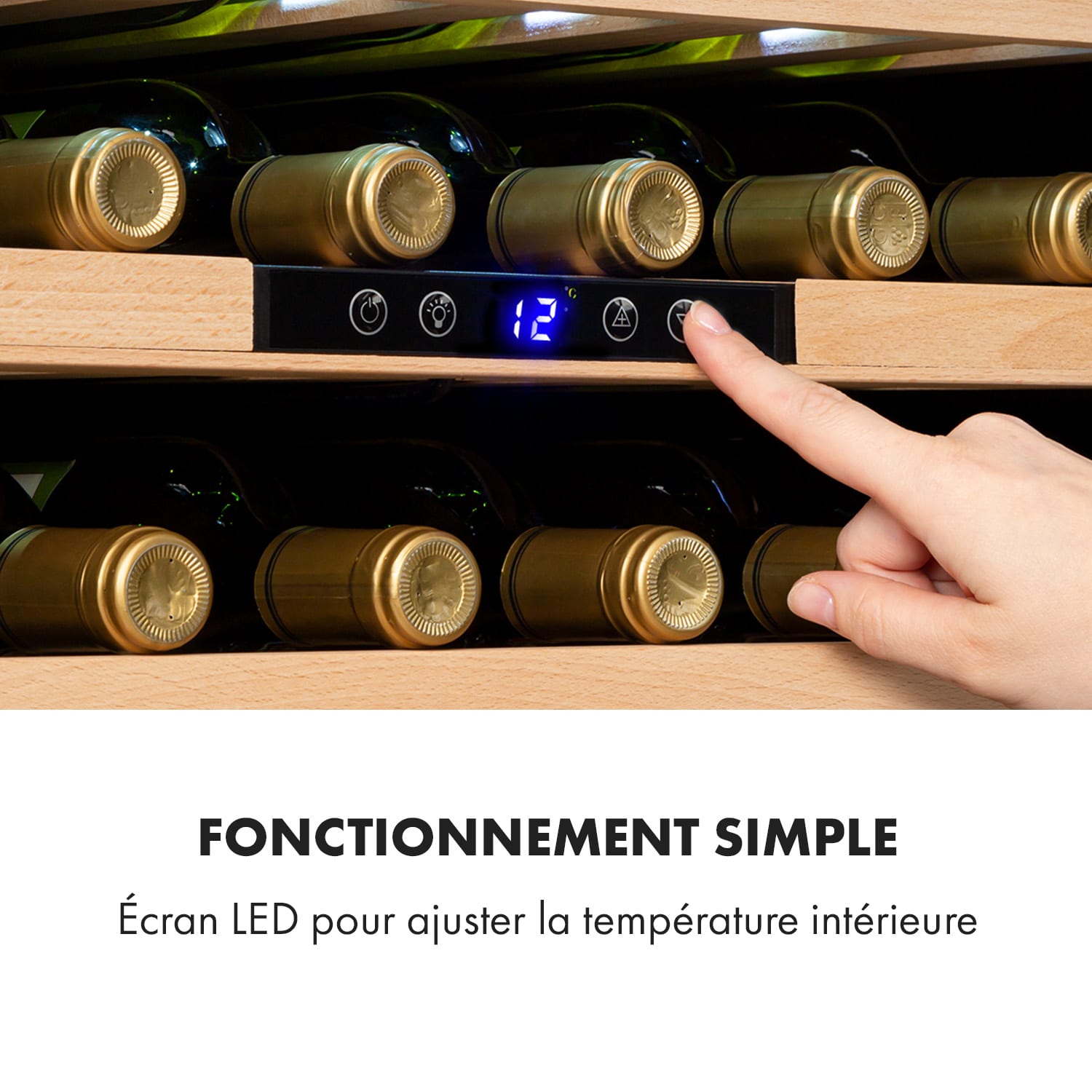 Vinsider 24 Built-In Uno Réfrigérateur à vin encastrable 24 Bouteilles 57 Litres 24 bouteilles | 1 zone de conservation | Blanc