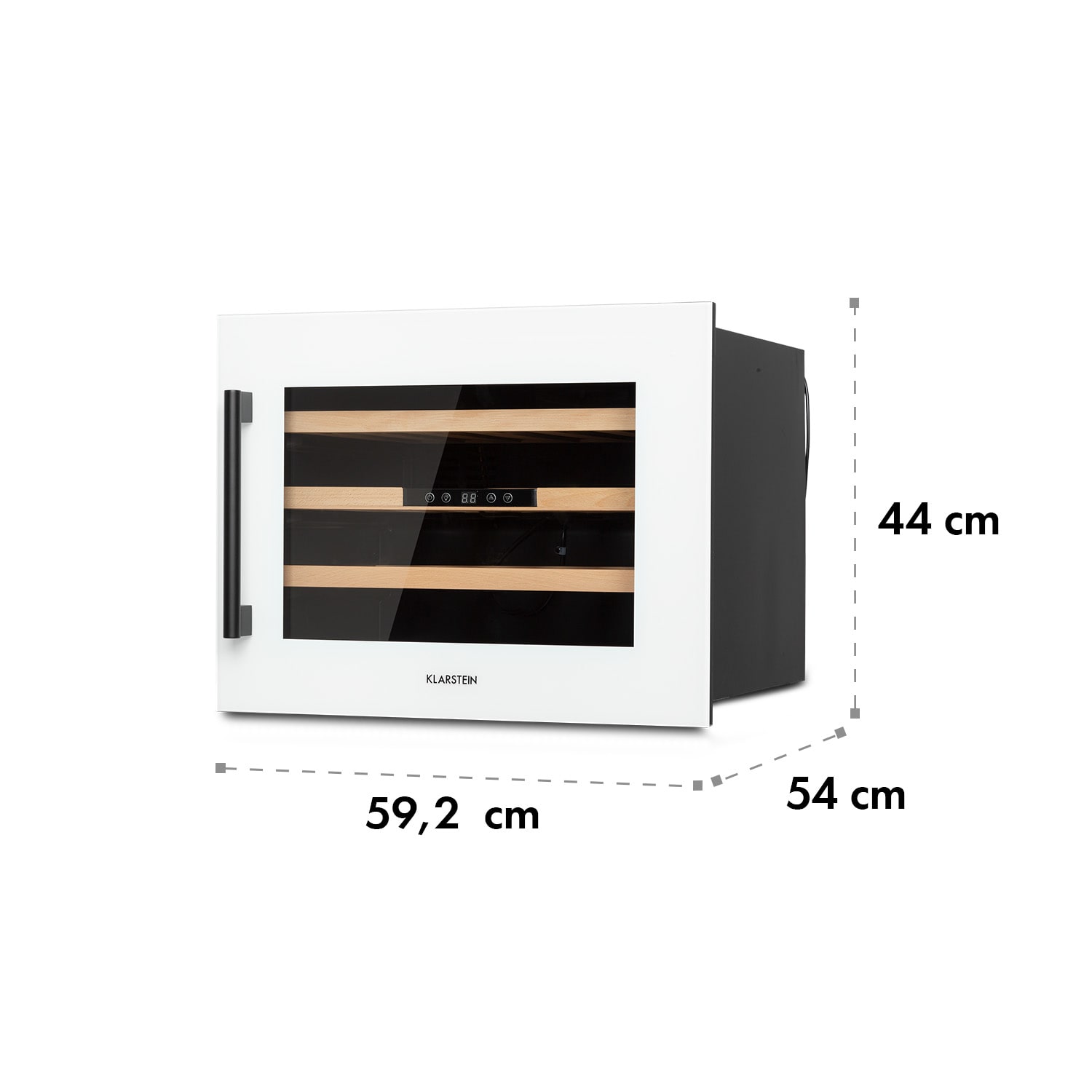 Vinsider 24 Built-In Uno Nevera para vinos empotrable 24 botellas 57 Litros 24 botellas | 1 zona de refrigeración | Blanco