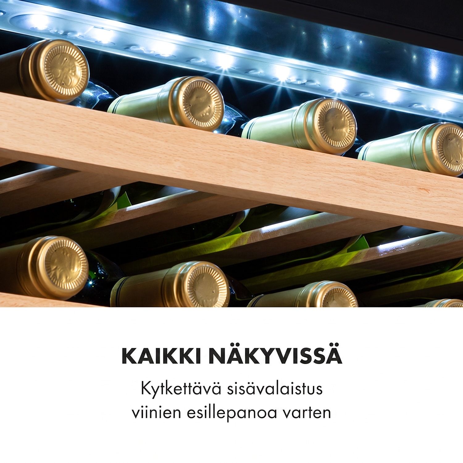 Vinsider 41D Built-In Duo Quartz Edition  viinikaappi integroitava 41 pulloa | 2 jäähdytysalue | Valkoinen