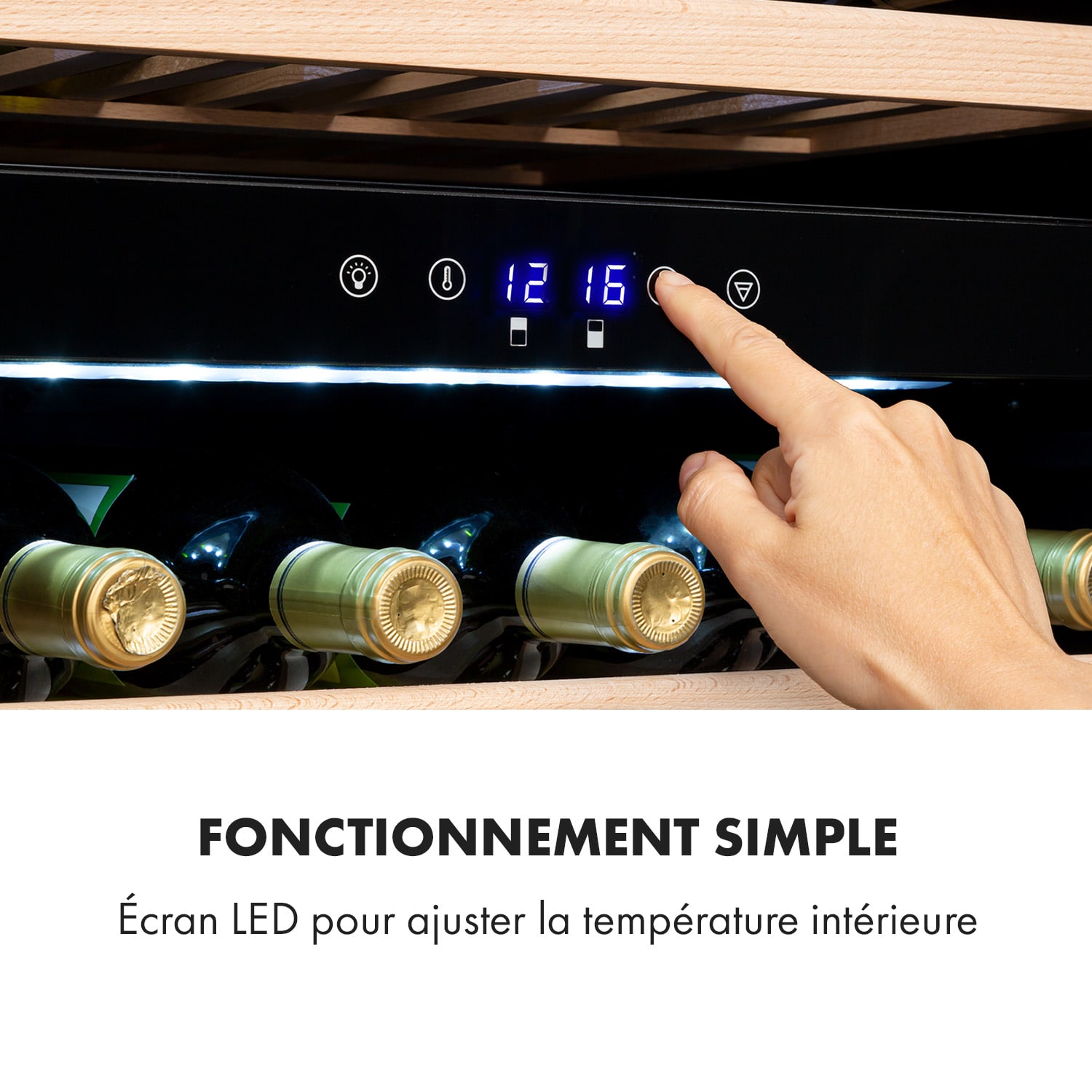 Vinsider 41D Built-In Duo Quartz Edition  wijnkoelkast inbouw 41 flessen | 2 koelzones | Wit