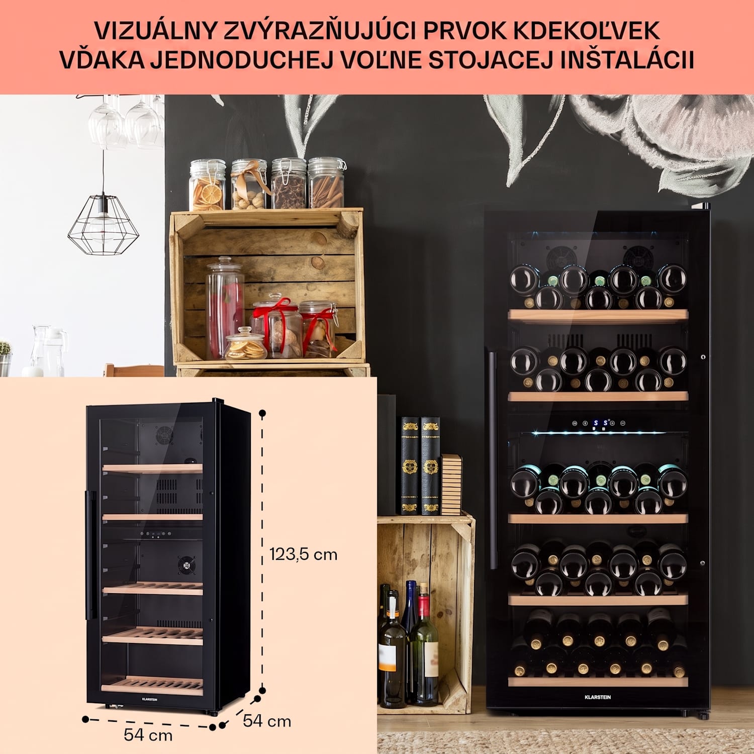Barossa 91 Duo, chladnička na víno, 204 l, 91 fl., 2 zóny 