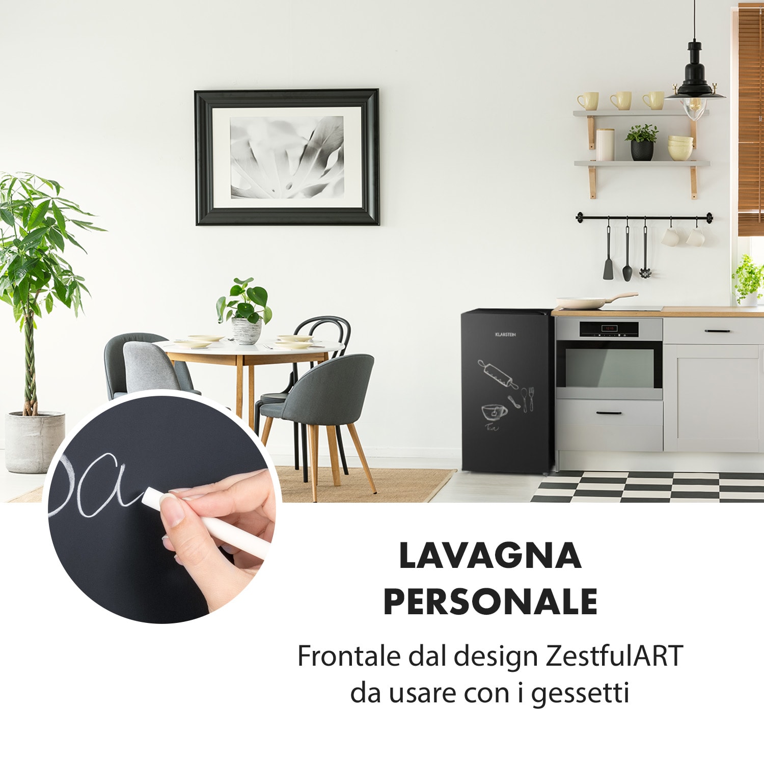 Miro Frigorifero con frontale scrivibile 91l Scomparto Crisper 