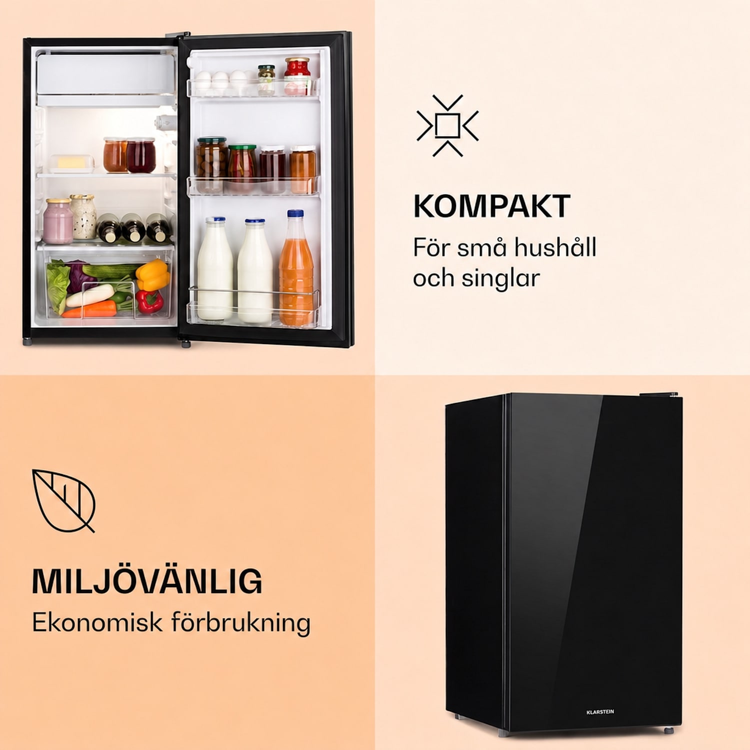 Luminance Frost Kylskåp 91 l crisper-låda 2 glashyllor 
