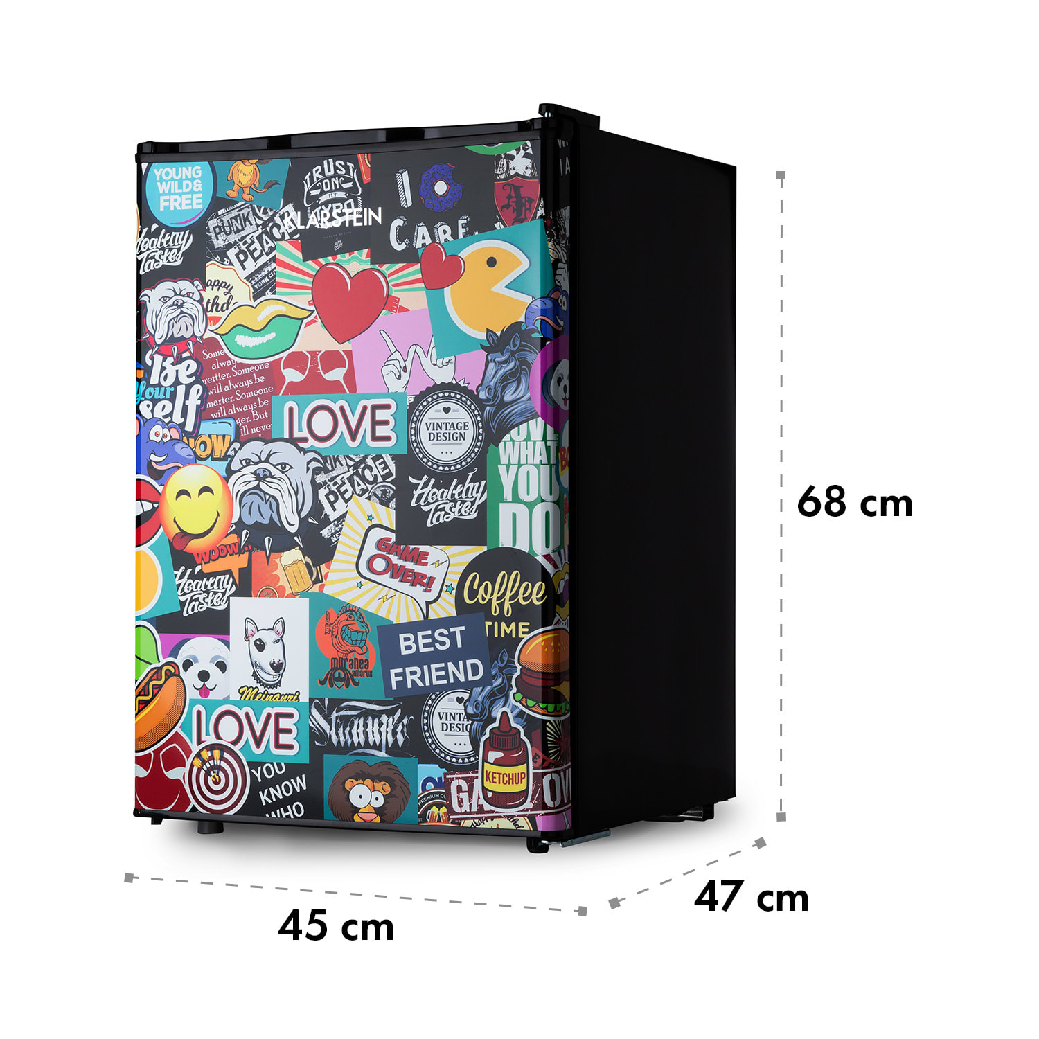 Cool Vibe 70+, hladilnik, 72 l, 2 polici, stil Stickerbomb 