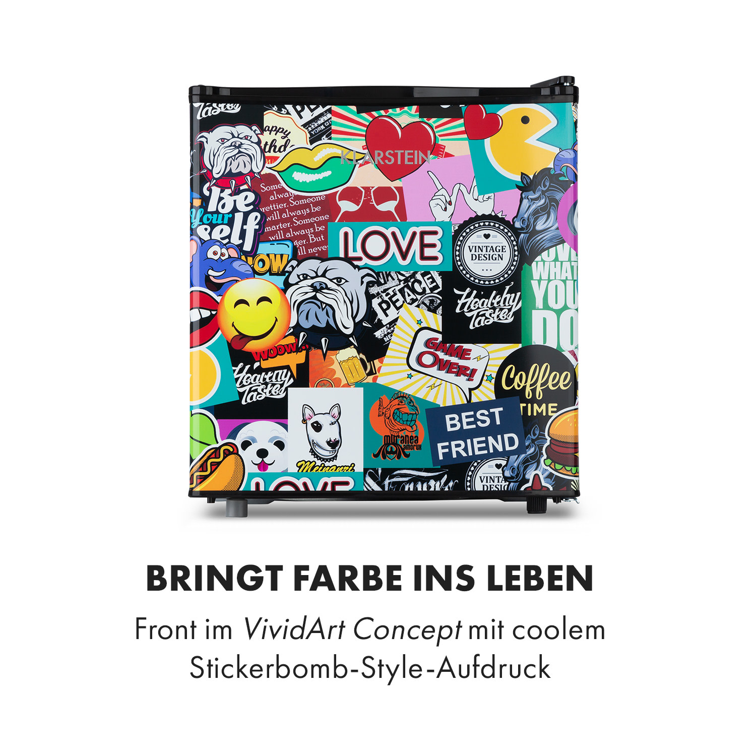 Cool Vibe 46+ Kühlschrank 46 Liter 1 Boden Stickerbomb-Style 