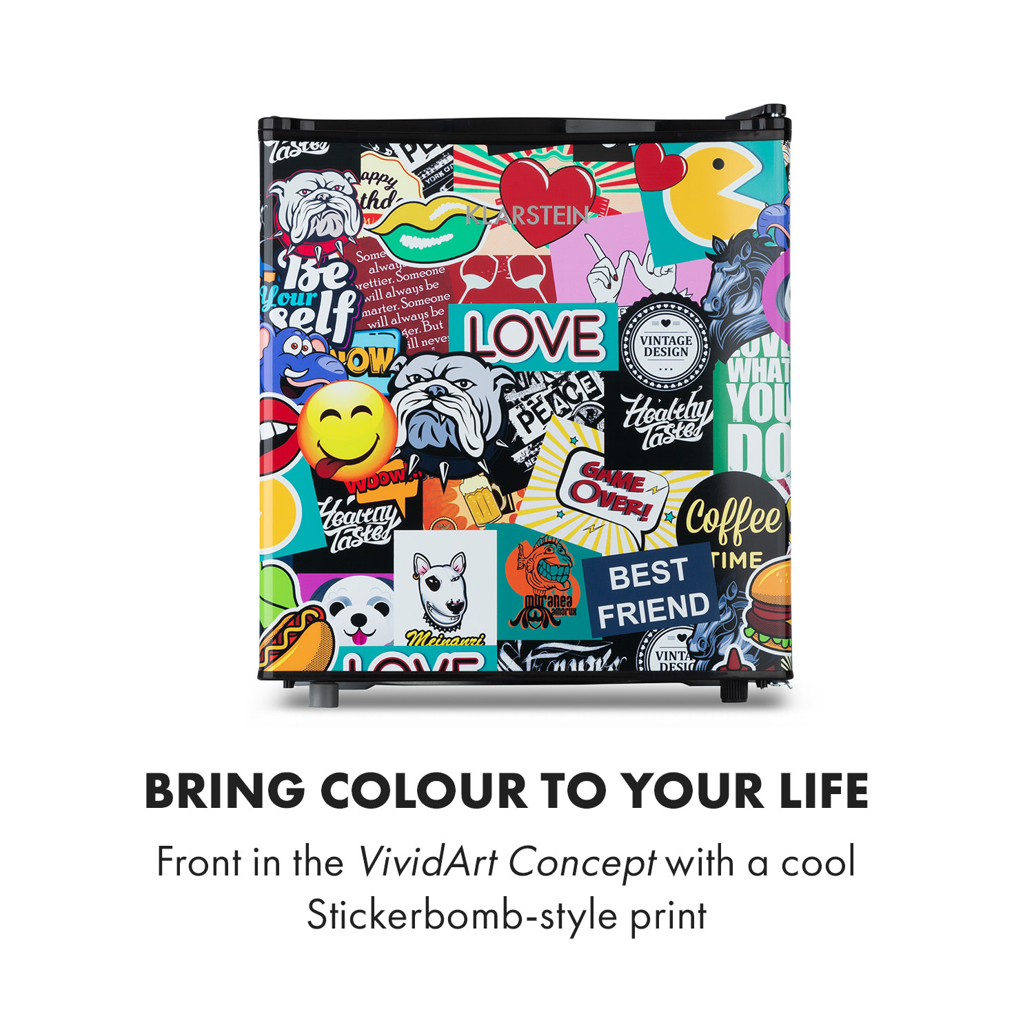 Cool Vibe 46+ Fridge 46 Litre 1 Shelf Stickerbomb Style 