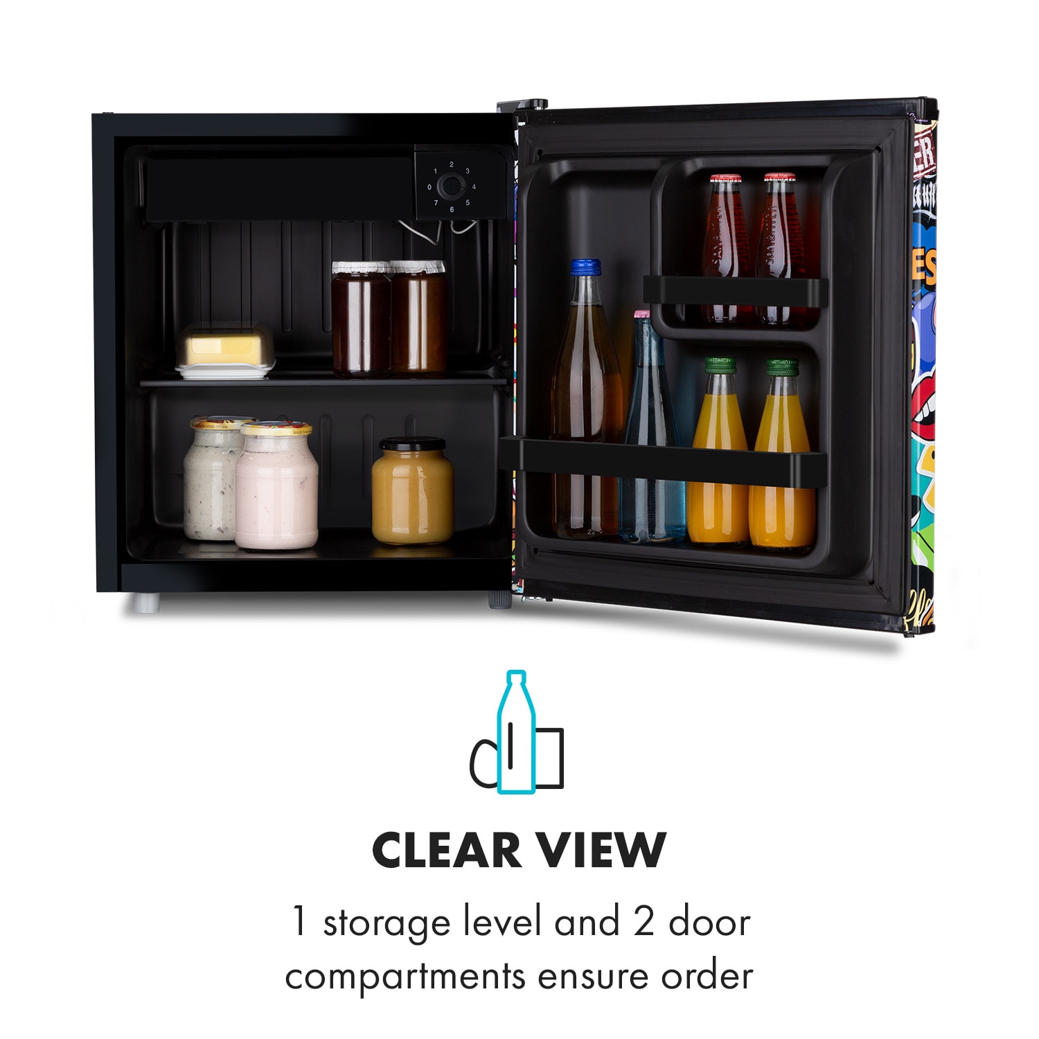 Cool Vibe 46+, hladilnik, 46 l, 1 polica, Stickerbomb style 