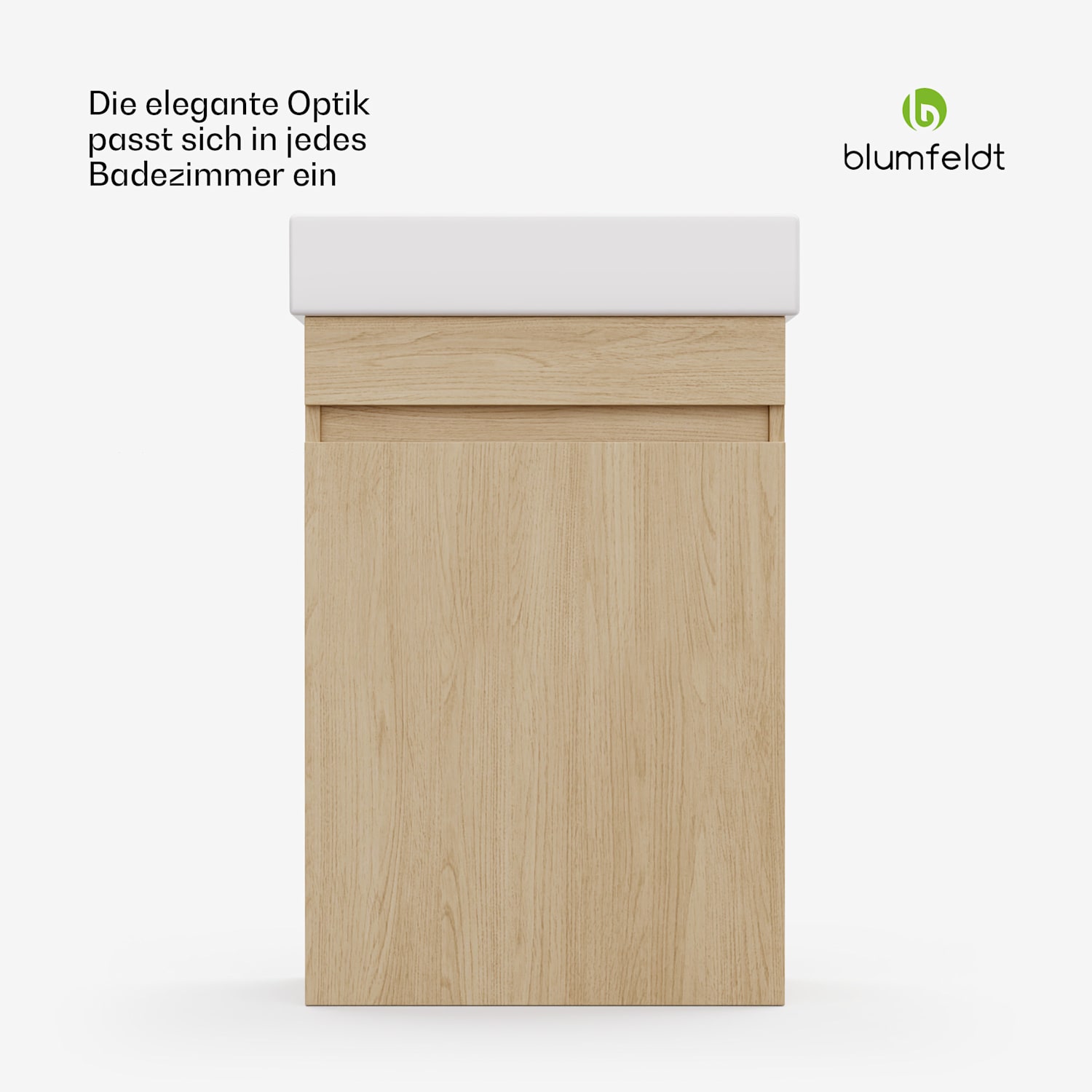 Johnstone Waschtisch Badezimmerschrank Badschrank 40 cm mit Keramikwaschbecken 