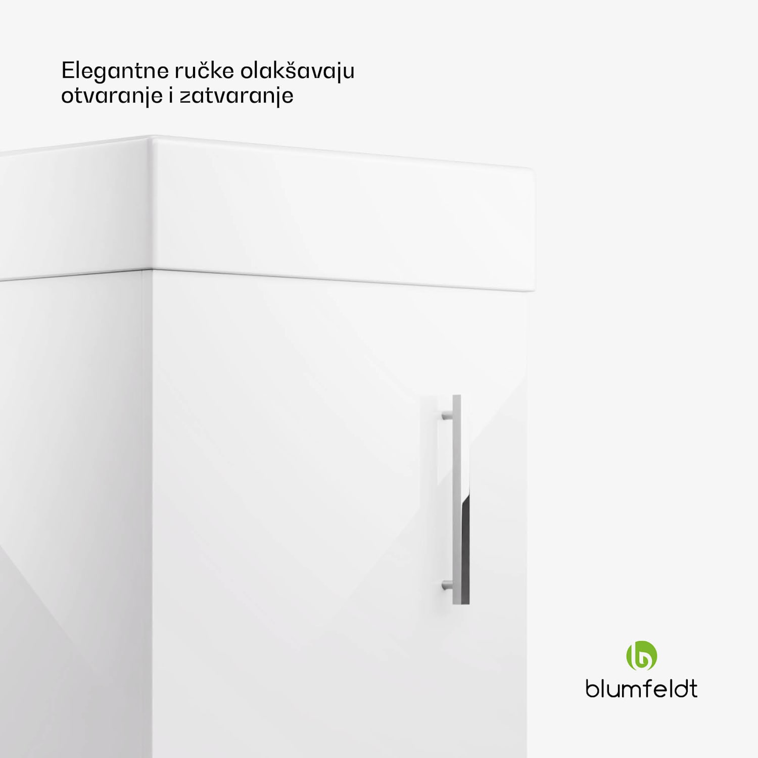 Johnstone, umivaonik i kupaonski ormarić, 40 cm, keramički umivaonik, Soft-Close 40 cm | Bijela