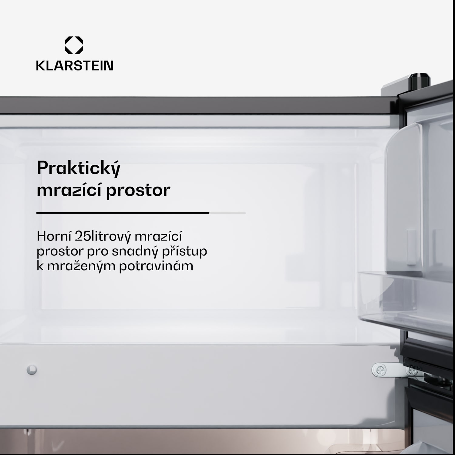 Big Daddy Cool, lednice s mrazákem, 61/25 l, 2 úrovně, nerezová ocel 