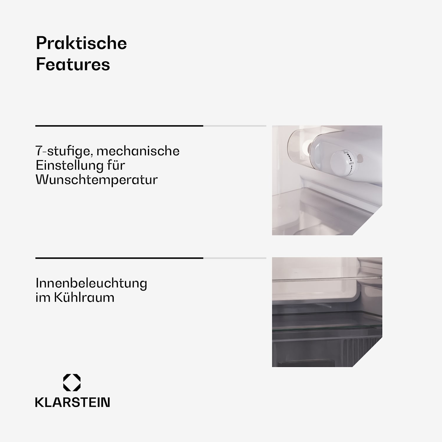 Big Daddy Cool Kühl-Gefrierkombination 61/25 Liter 2 Ebenen Edelstahl 