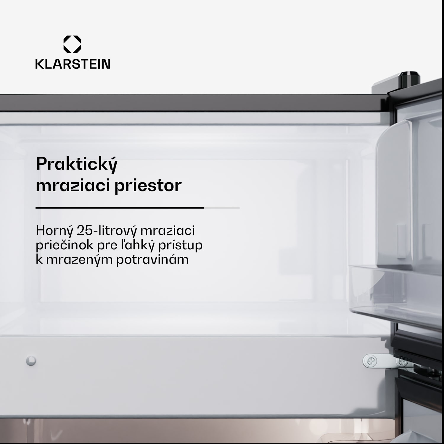 Big Daddy Cool, chladnička s mrazničkou, 61/25 l, 2 úrovne, nehrdzavejúca oceľ 