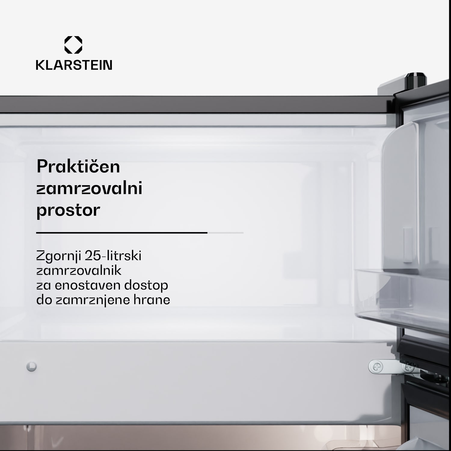 Big Daddy Cool, hladilnik z zamrzovalnikom, 61/25 l, 2 nivoja, nerjaveče jeklo 