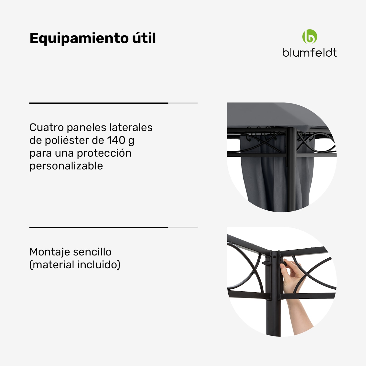 Mondo Pabellón Carpa Gazebo Acero Poliéster Gris oscuro 