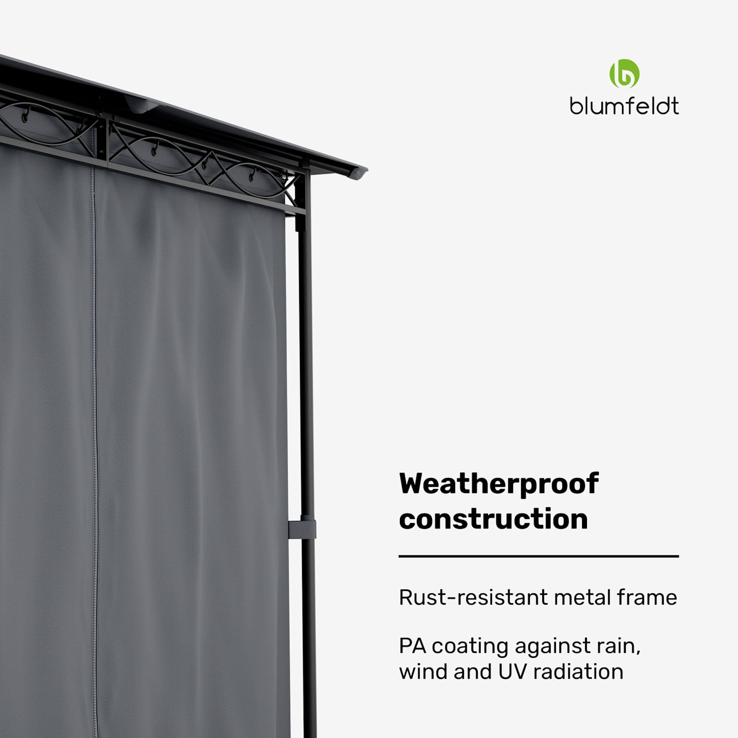 Mondo tuinpaviljoen partytent 295x262x295 staal polyester donkergrijs 3 x 3 m | Donkergrijs