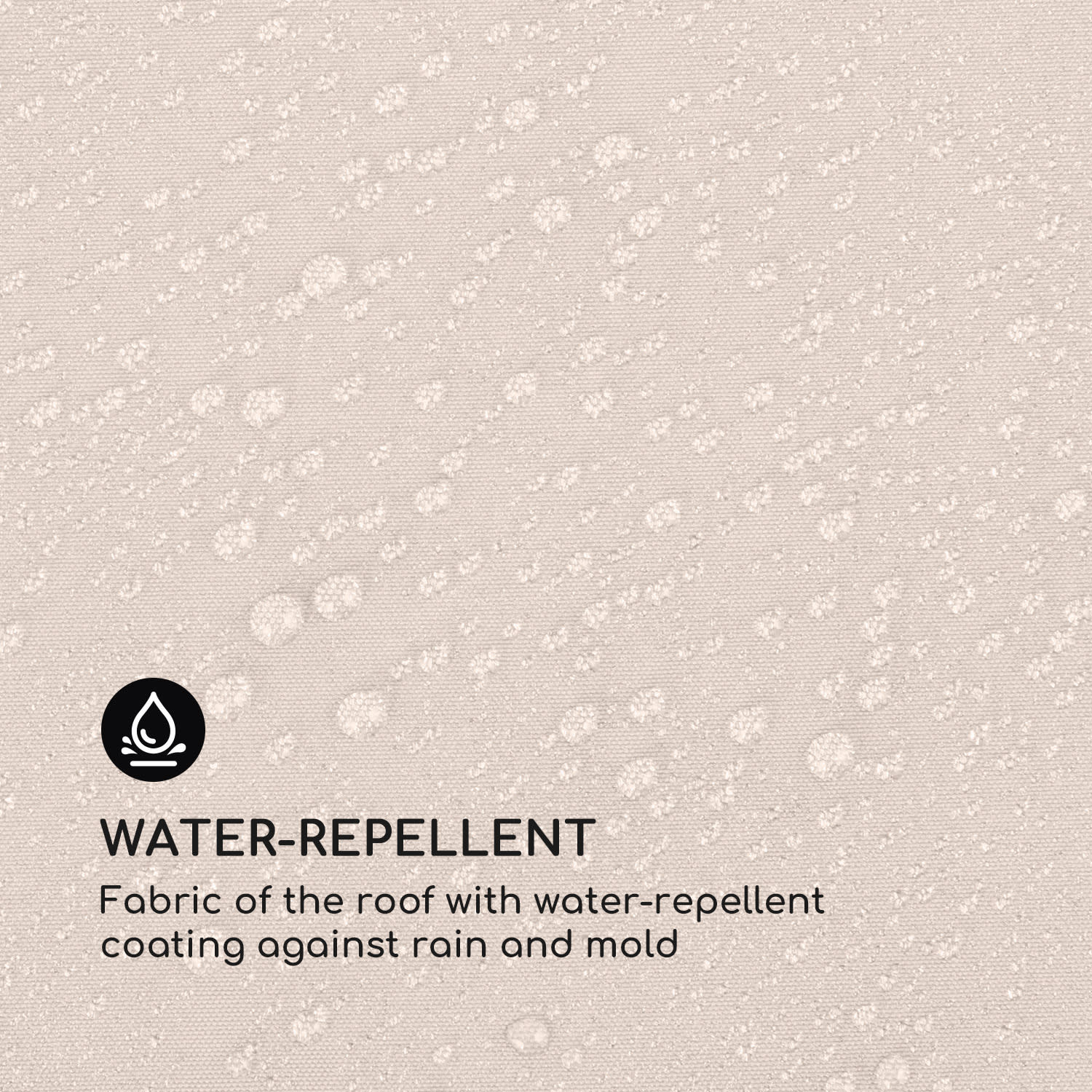 Pantheon Cortina pavillon avec auvent 3x6 m 4 parois latérales beige