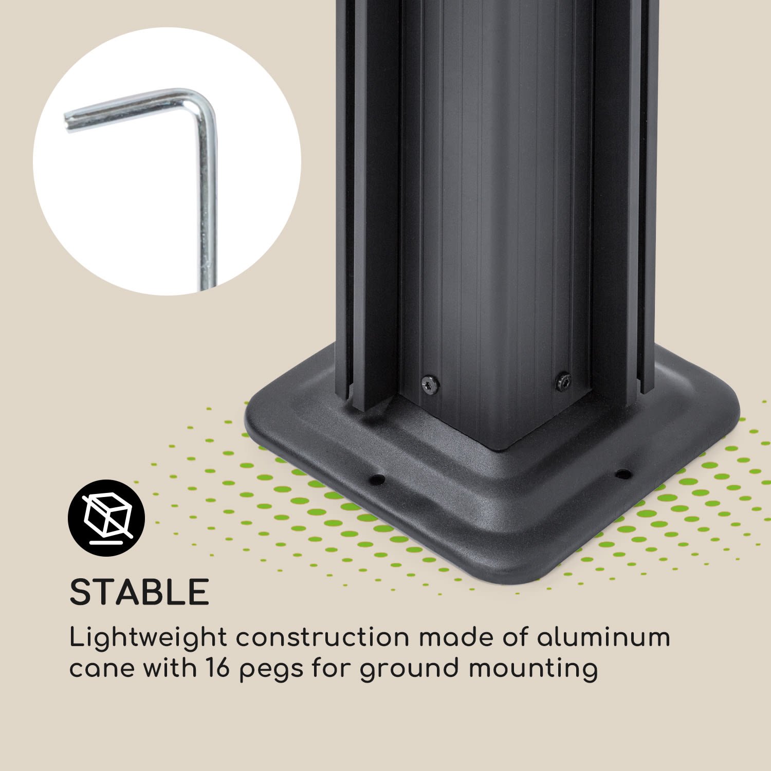 Pantheon Cortina, pavilon tetővel, 3 x 6 m, 4 oldal lap, szürke 3 x 6 m | Antracit / Sötétszürke