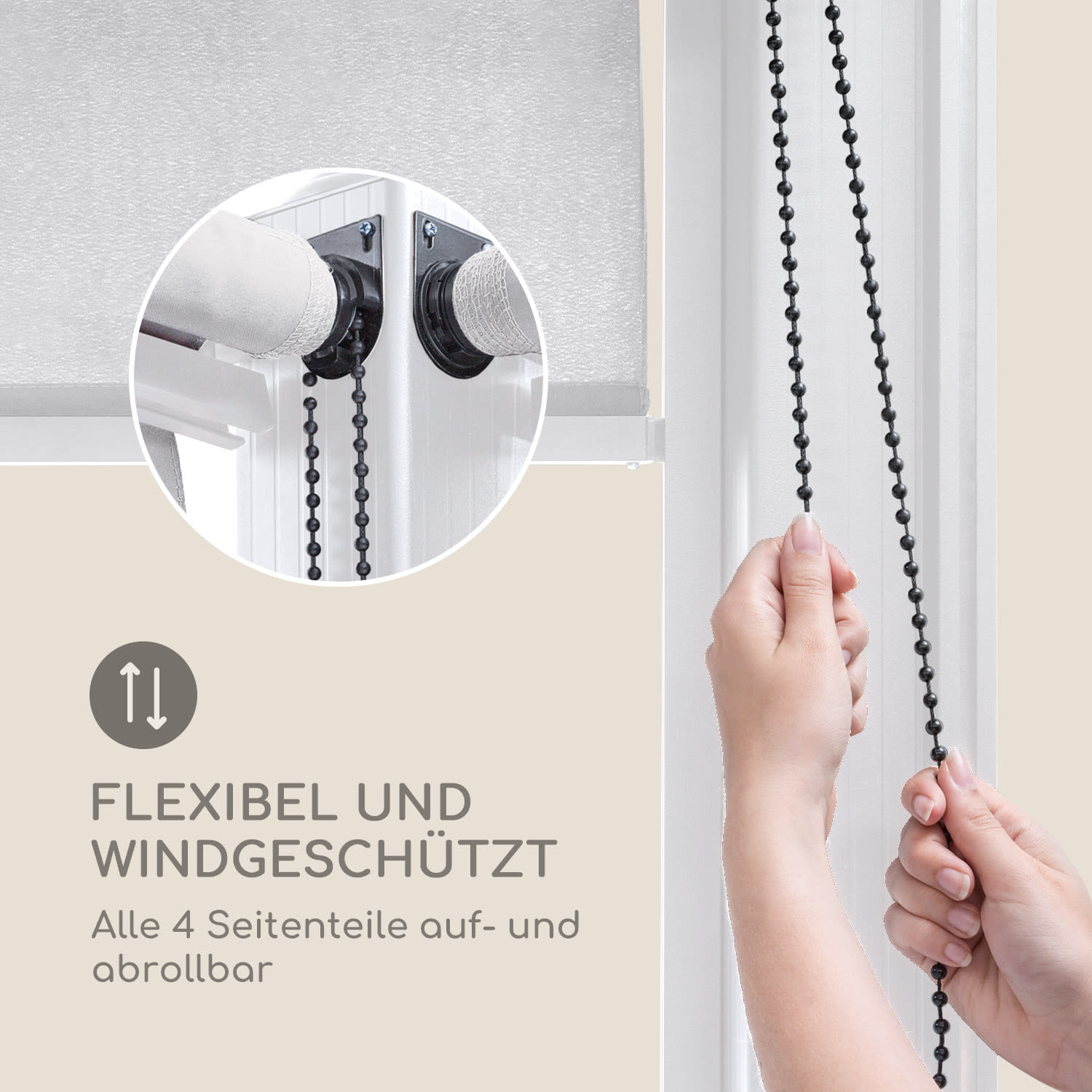 Pantheon Cortina Pavillon mit Dach 3x6m 4 Seitenteile 3 x 6 m | Weiß / Taubengrau