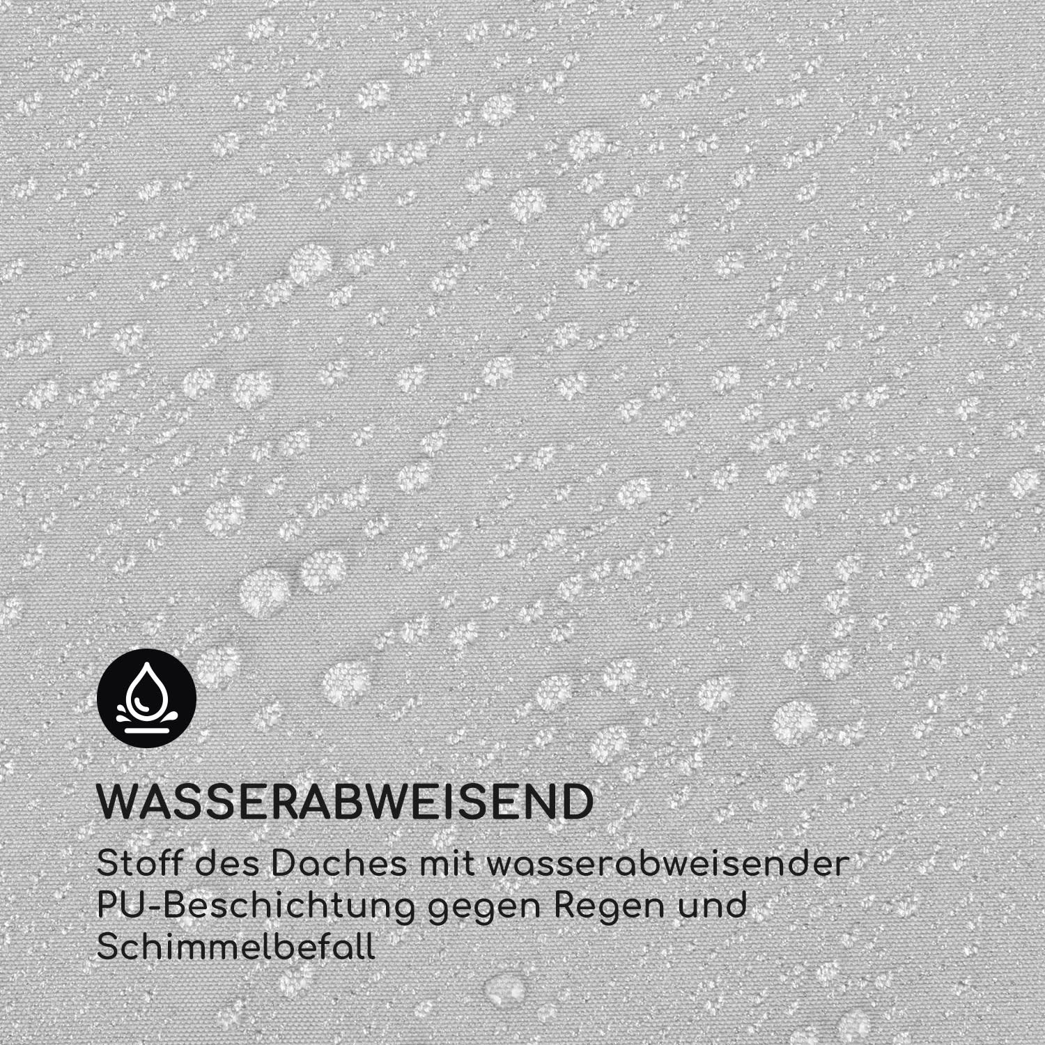 Pantheon Cortina Pavillon mit Dach 3x6m 4 Seitenteile 3 x 6 m | Weiß / Taubengrau