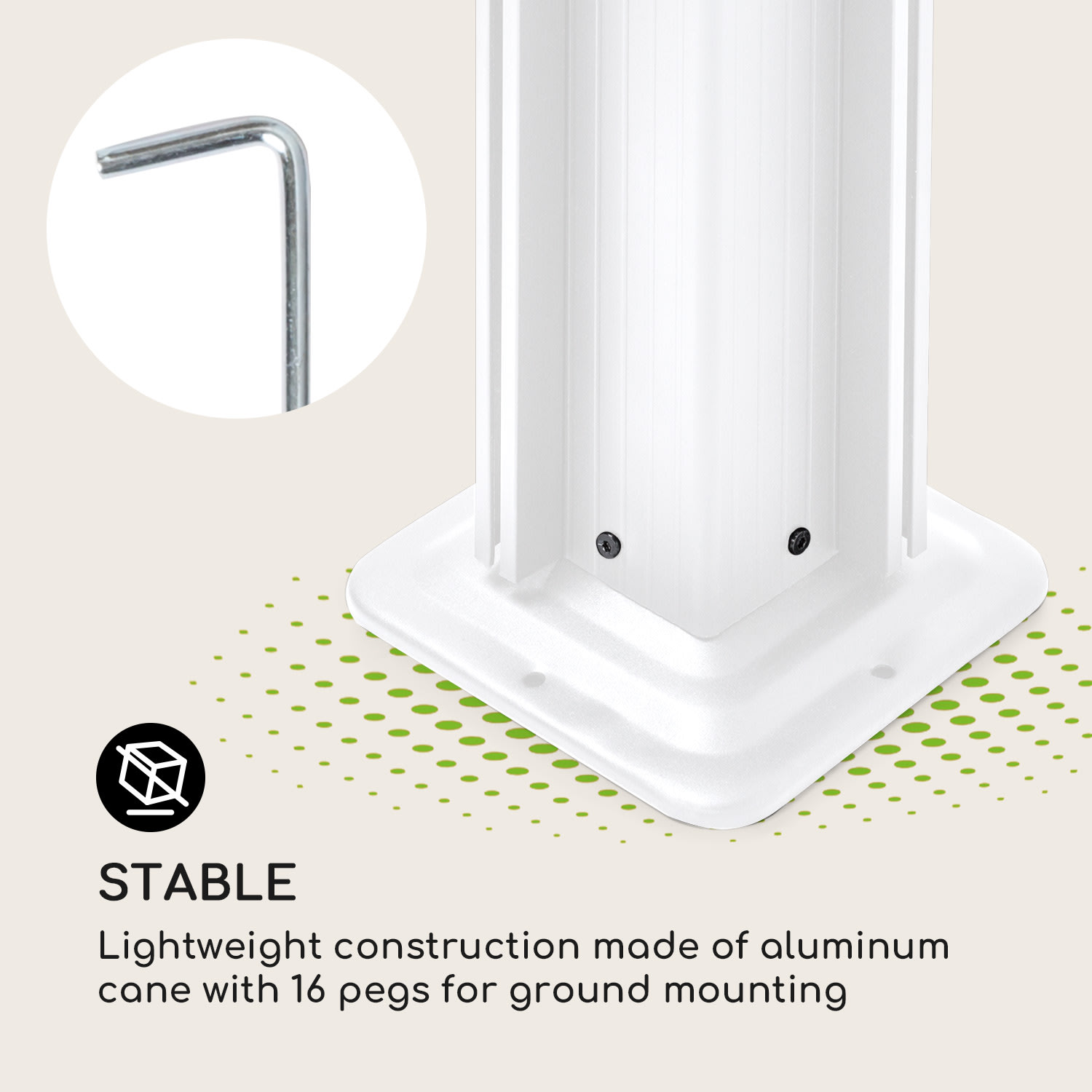 Pantheon Cortina, pavilon, tetővel, 3x6 m, 4 oldalrész 3 x 6 m | Fehér / galambszürke