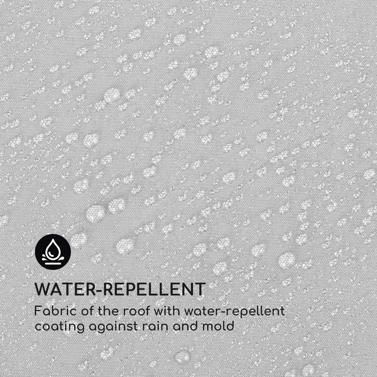 Pantheon Cortina, pavilon, tetővel, 3x6 m, 4 oldalrész 3 x 6 m | Fehér / galambszürke