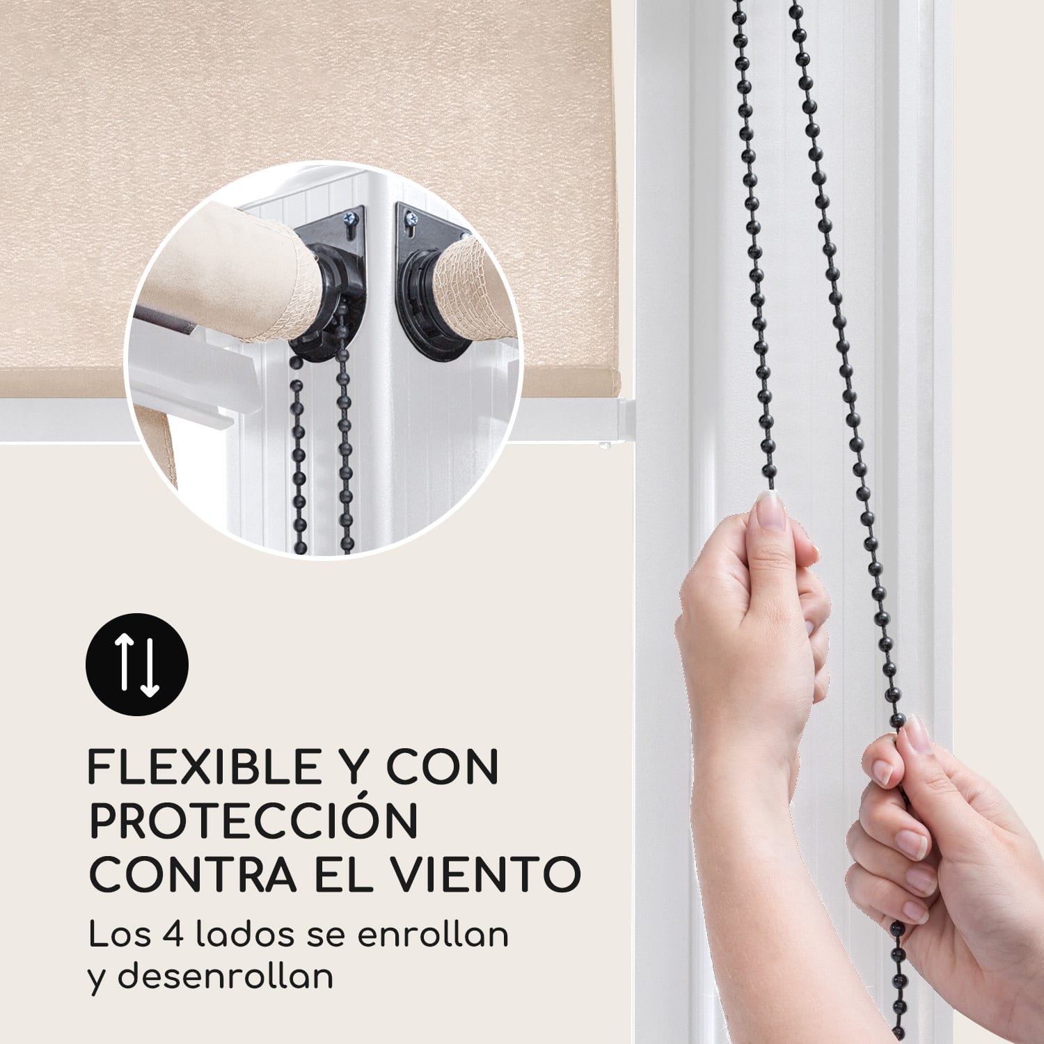 Carpa Pantheon Cortina con techo 3x6m 4 laterales 3 x 6 m | Blanco / Arena