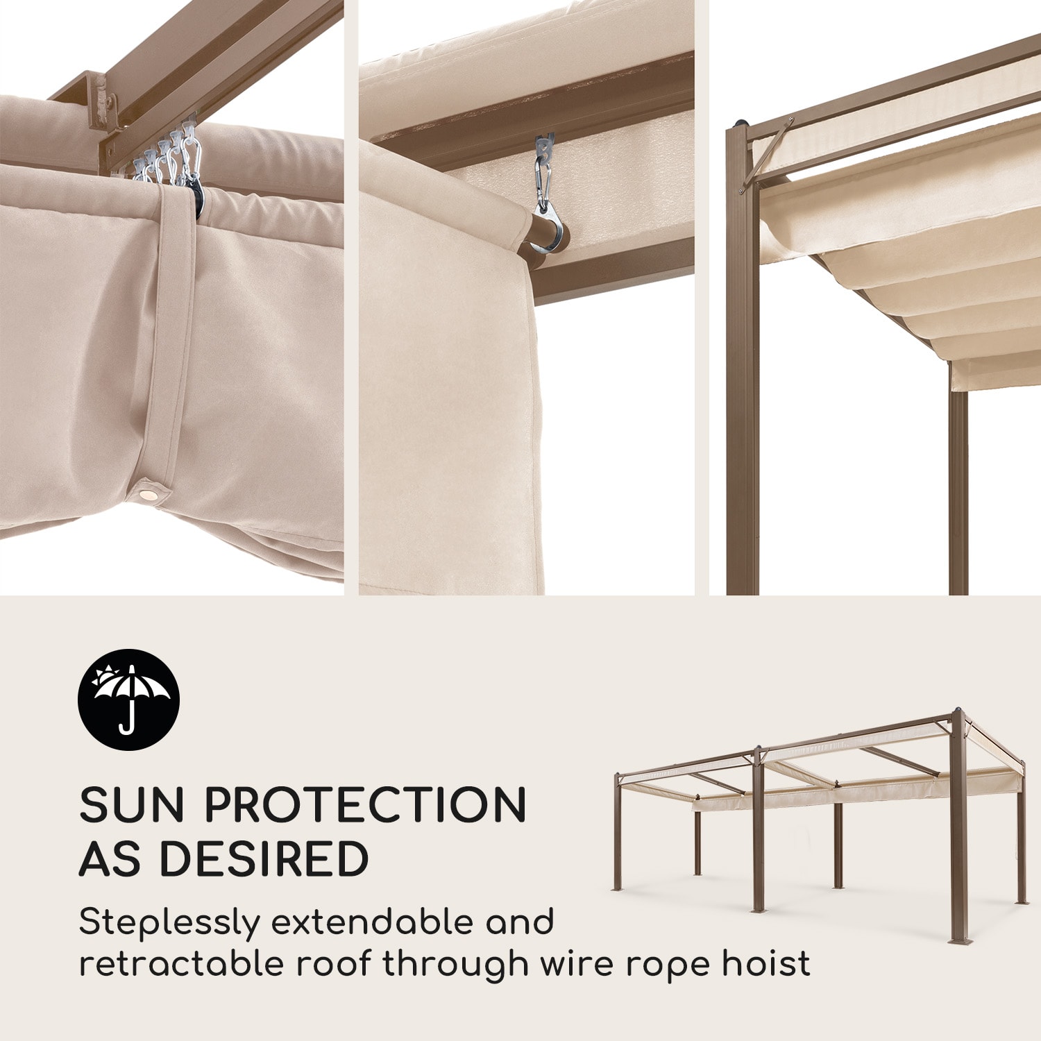 Pantheon Cortina Rust, pavilón, so strechou, 3x6 m, 4 bočné diely 