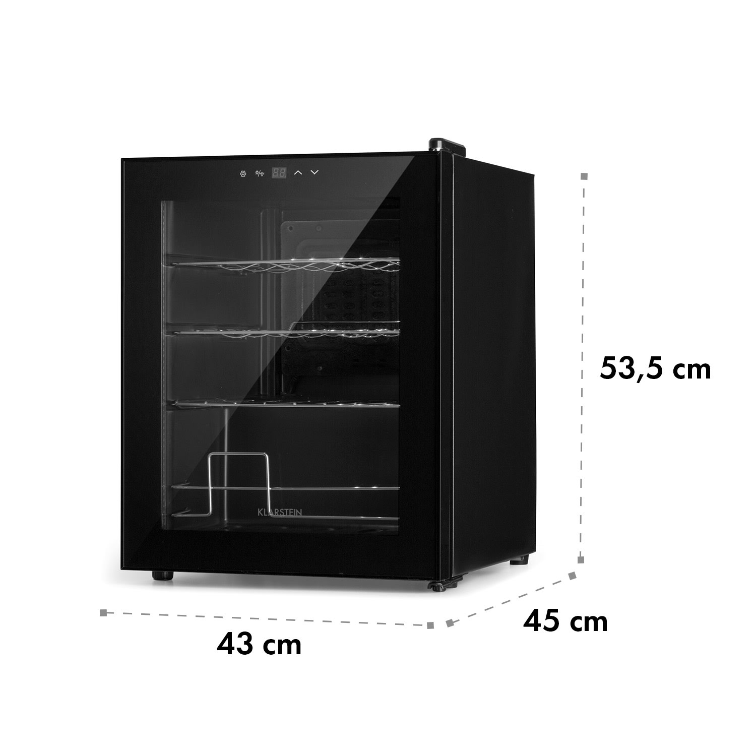 Shiraz, vinska omara, 42 l, nadzorna plošča na dotik, 131 W, 5 - 18 °C, črna 16 steklenic | 1 | Črna