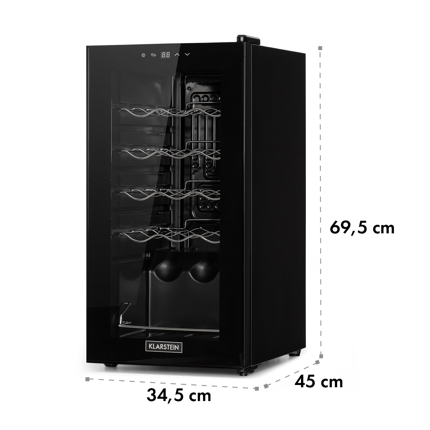 Shiraz 15 Slim Uno Vinoteca 44l panel de control táctil de 5 a 18 °C 1 zona de refrigeración | 15 botellas | Negro