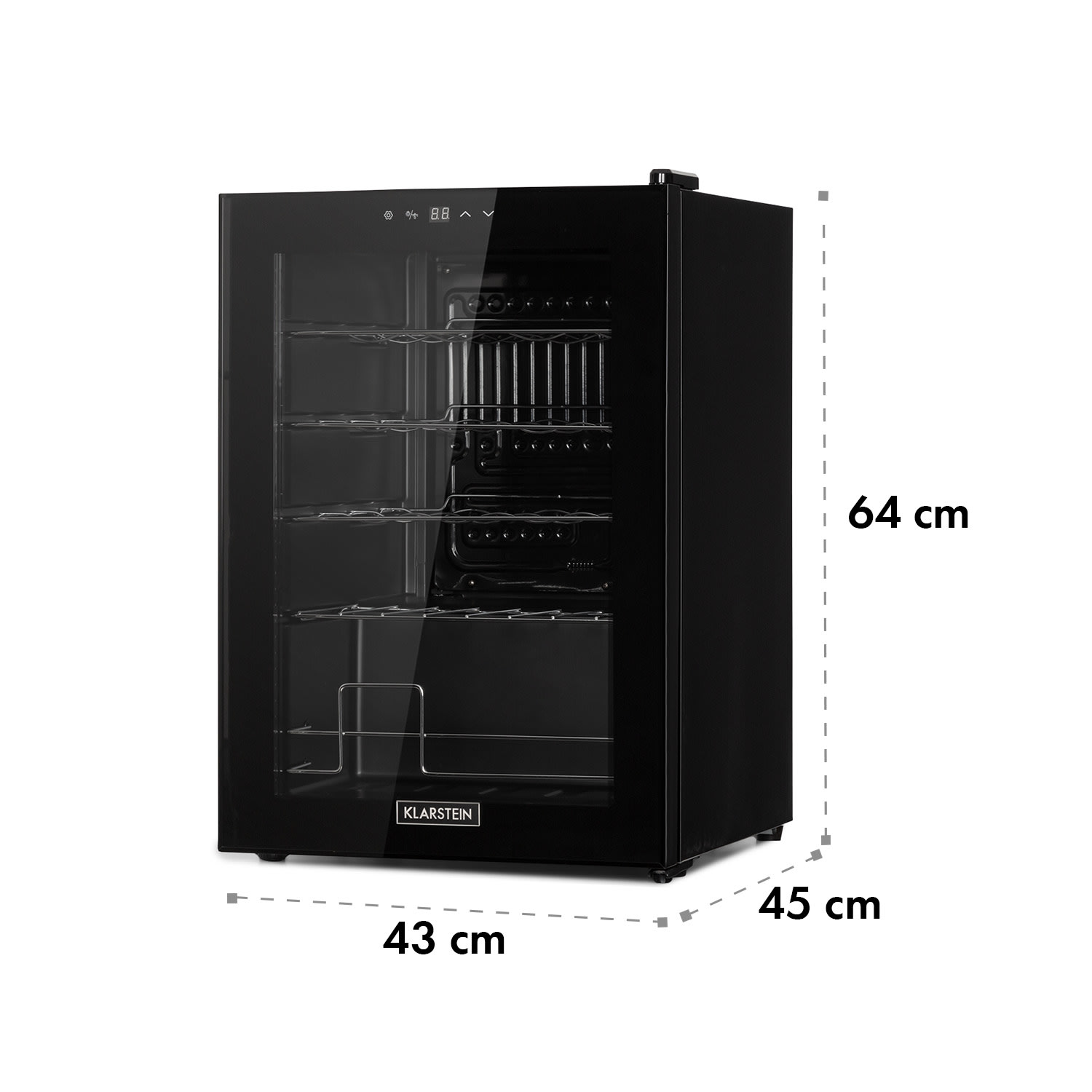 Shiraz 20 Uno, vinotéka, 53 l, 20 fliaš, 5-18°C, dotykový ovládací panel 20 fliaš | 1 chladiaca zóna | Čierna