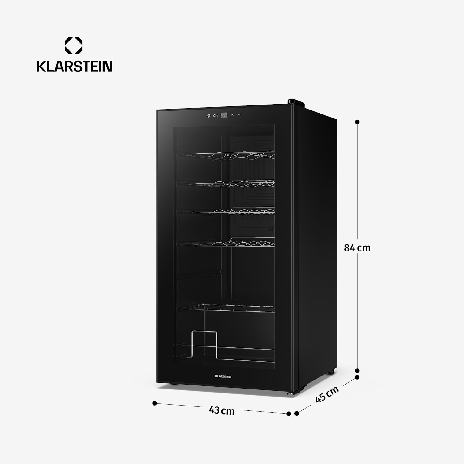 Shiraz 28 Uno Vinoteca 74l 28 botellas panel de control táctil de 5 a 18 °C 1 zona de refrigeración | 28 botellas | Negro