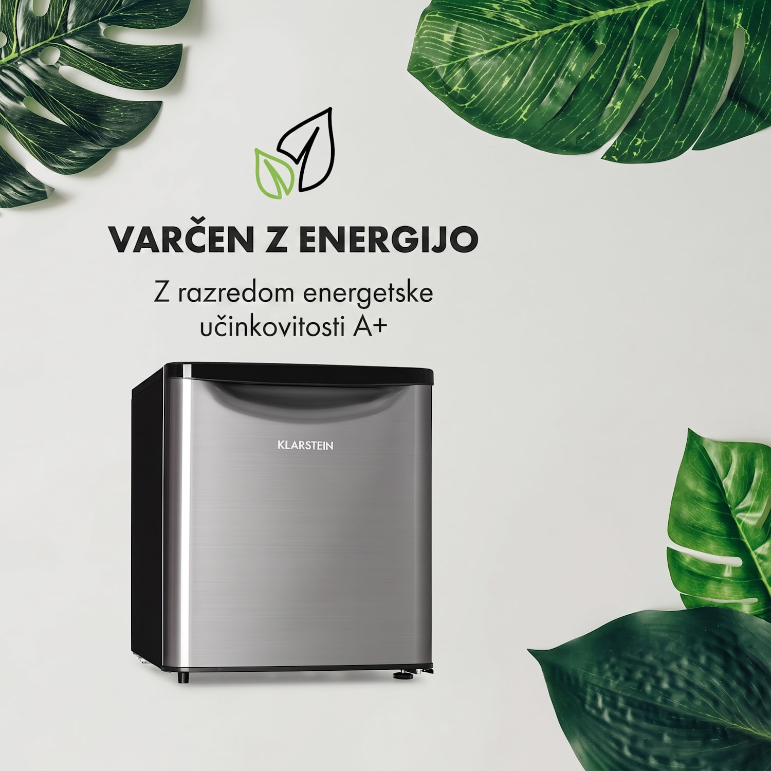 Yummy, hladilnik z zamrzovalnikom, 45l, 42 dB 45 Ltr | Srebrna kovinska barva