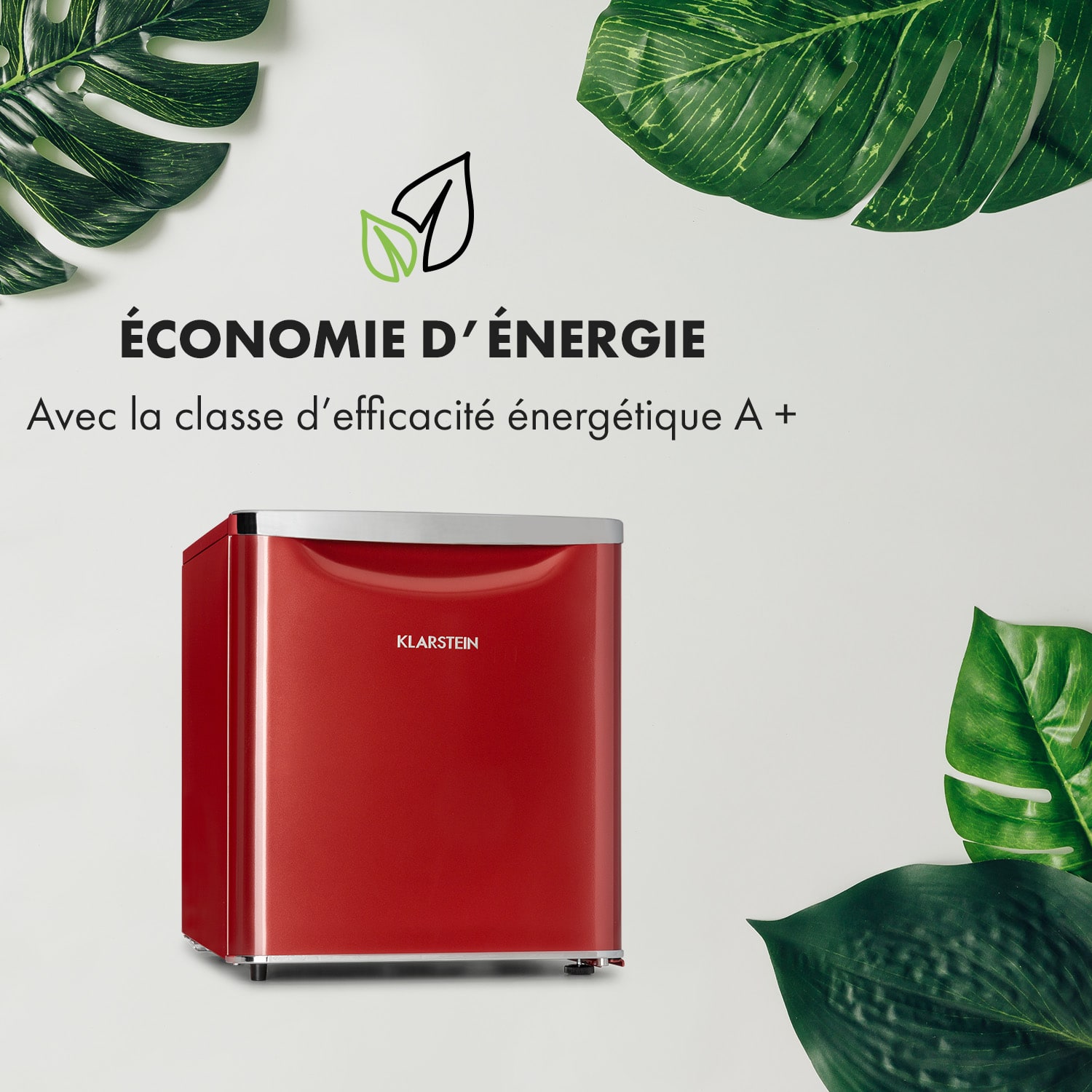 Yummy koelkast met vriesvak 45 liter 42dB 45 ltr | Rood