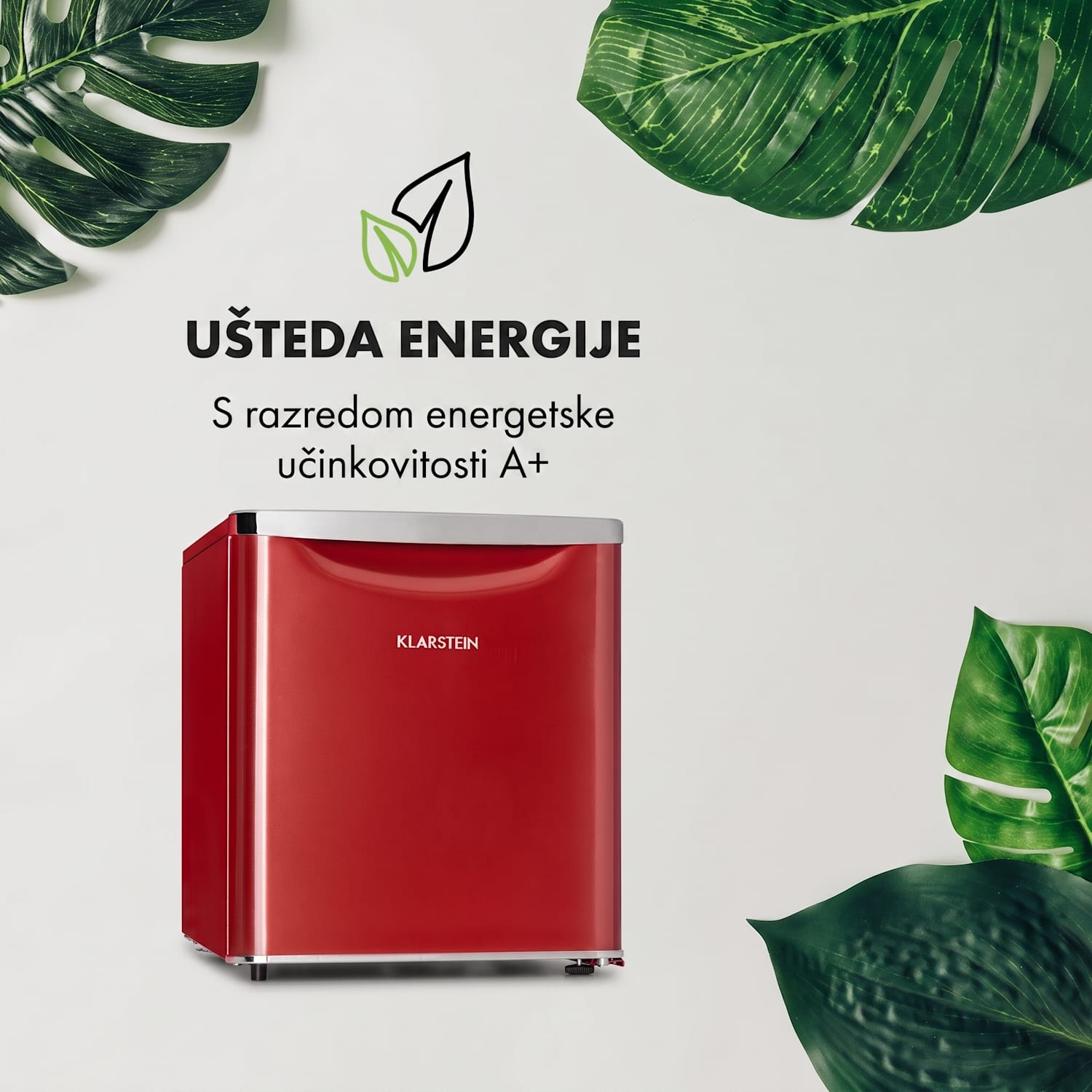 Ukusno, hladnjak sa zamrzivačem, 45 l, 42 dB 45 L | Crvena