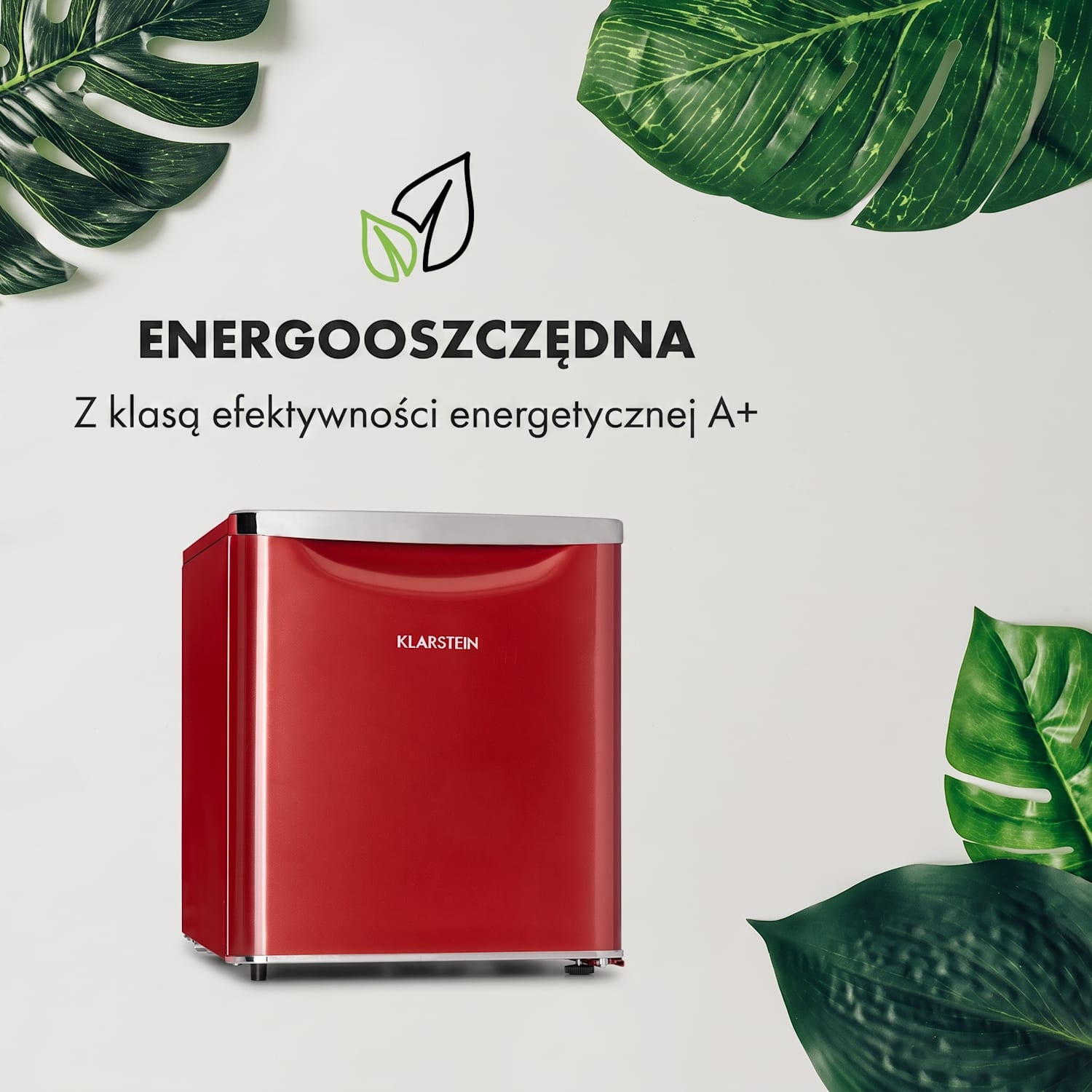 Yummy, mini lodówka z zamrażalnikiem, 45 l, 42 dB 45 Ltr | Rdeča