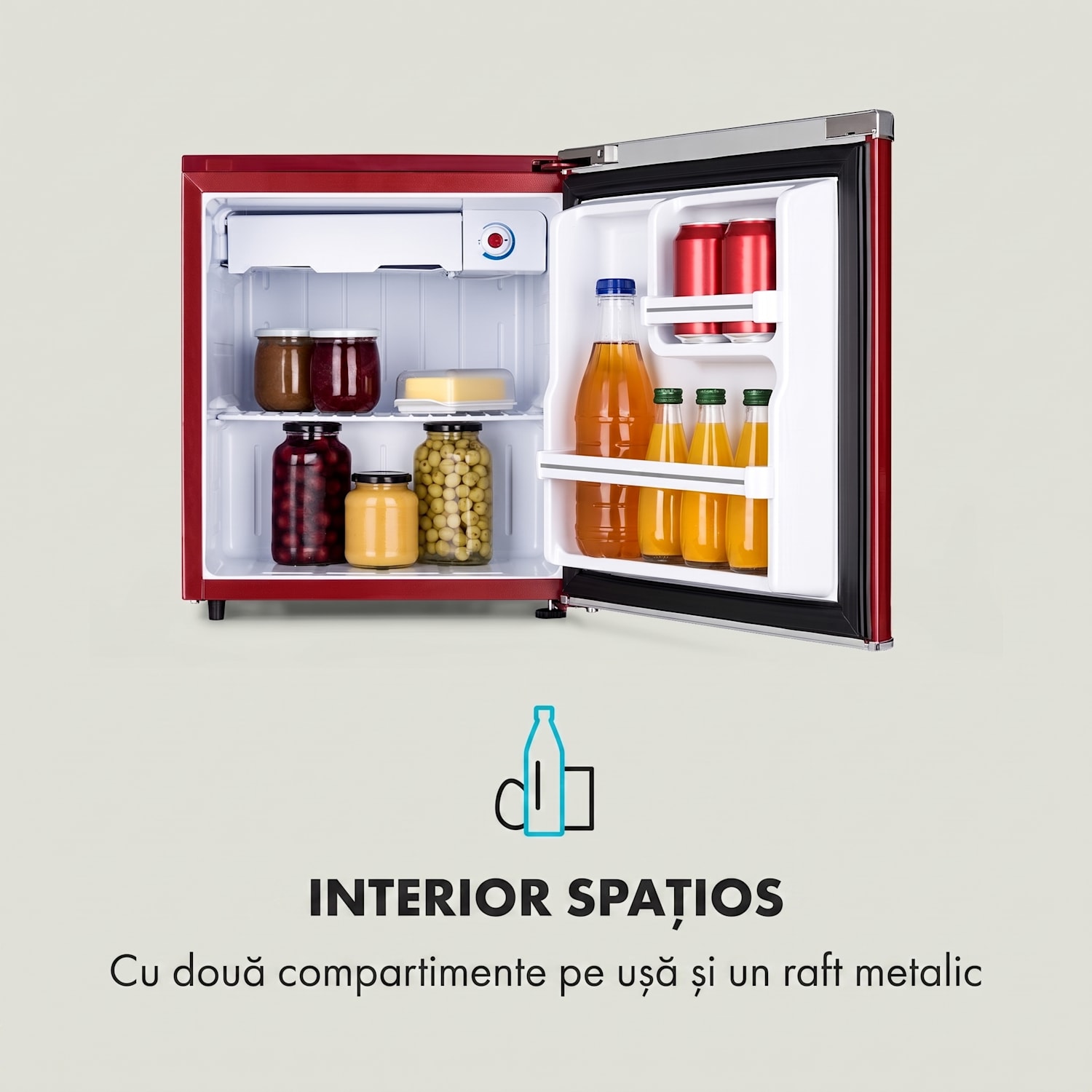 Yummy, frigider cu compartiment congelator, 45 l, 42 dB 45 L | Roșu