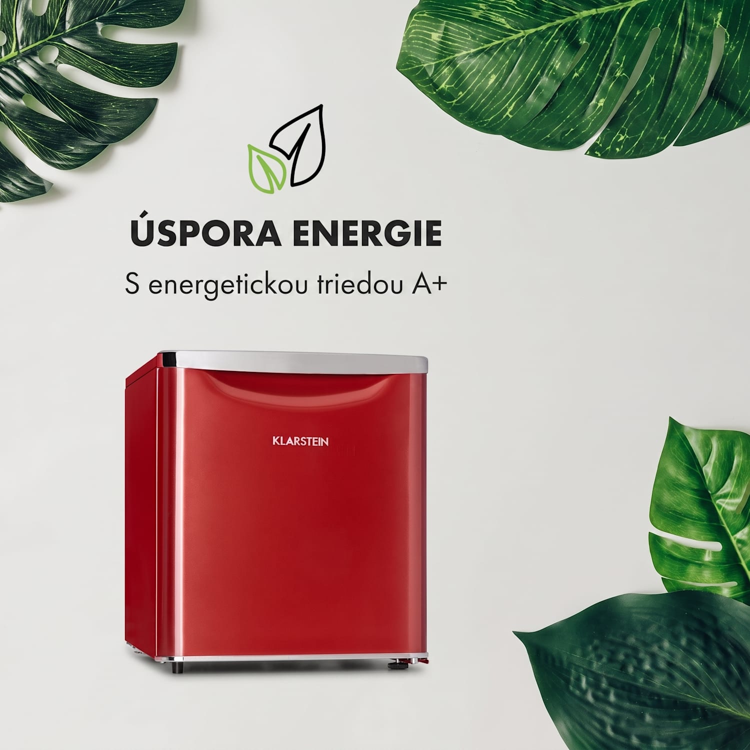 Yummy, chladnička s mraziacim priestorom, 45 l, 42 dB 45 litrov | Červená