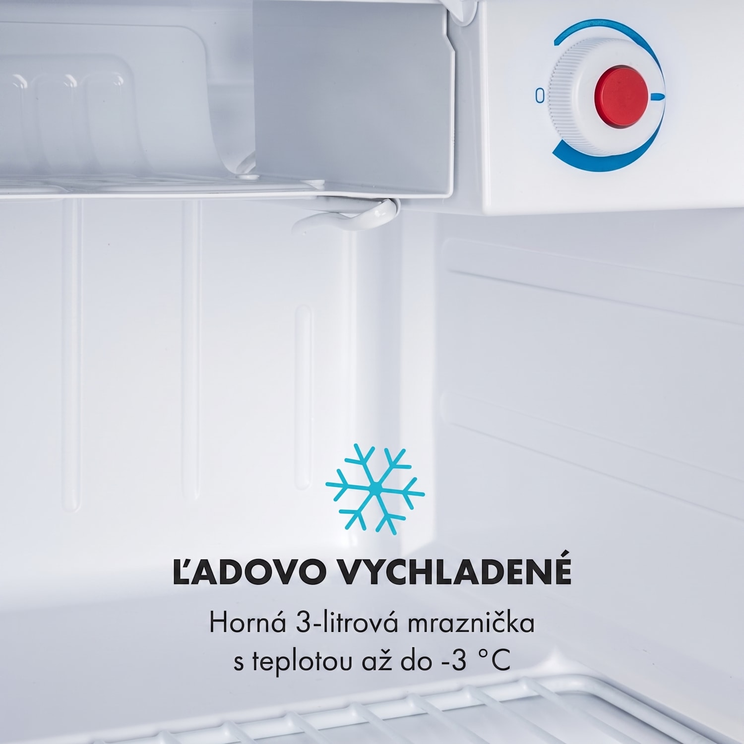 Yummy, chladnička s mraziacim priestorom, 45 l, 42 dB 45 litrov | Červená