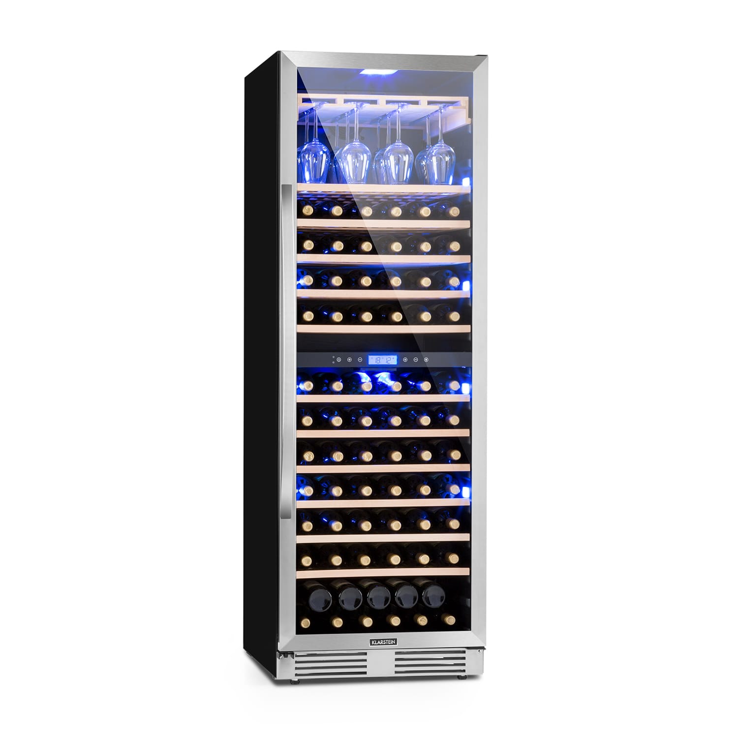 Vinovilla Grande 165 Frigorífico para vino empotrable 425l 165Fl. Puerta de cristal en 3 colores 425 L | 2 zonas de refrigeración