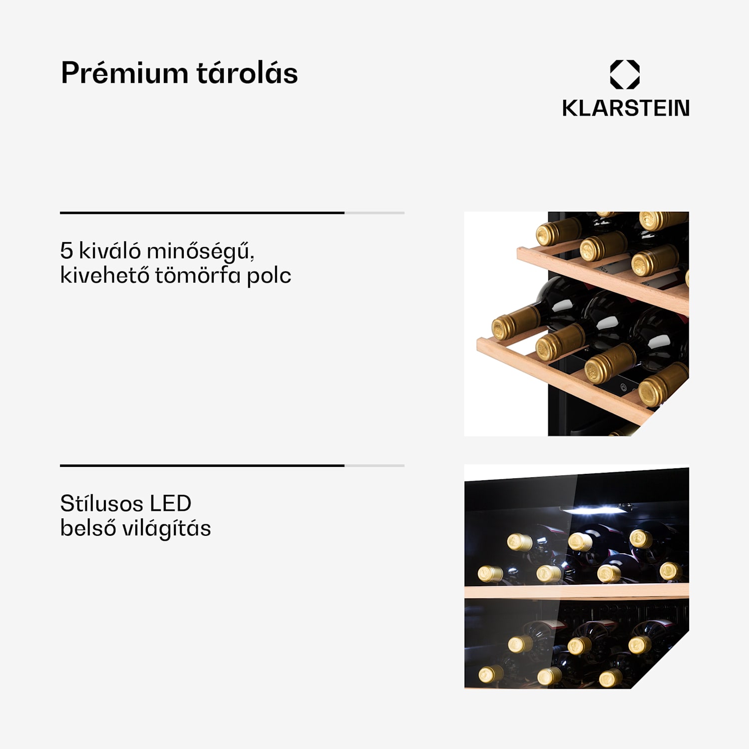 Barossa 102D, borhűtő, 2 zóna, 102 palack, LED érintőképernyő, fekete 2 hűtőzóna | 102_bottles