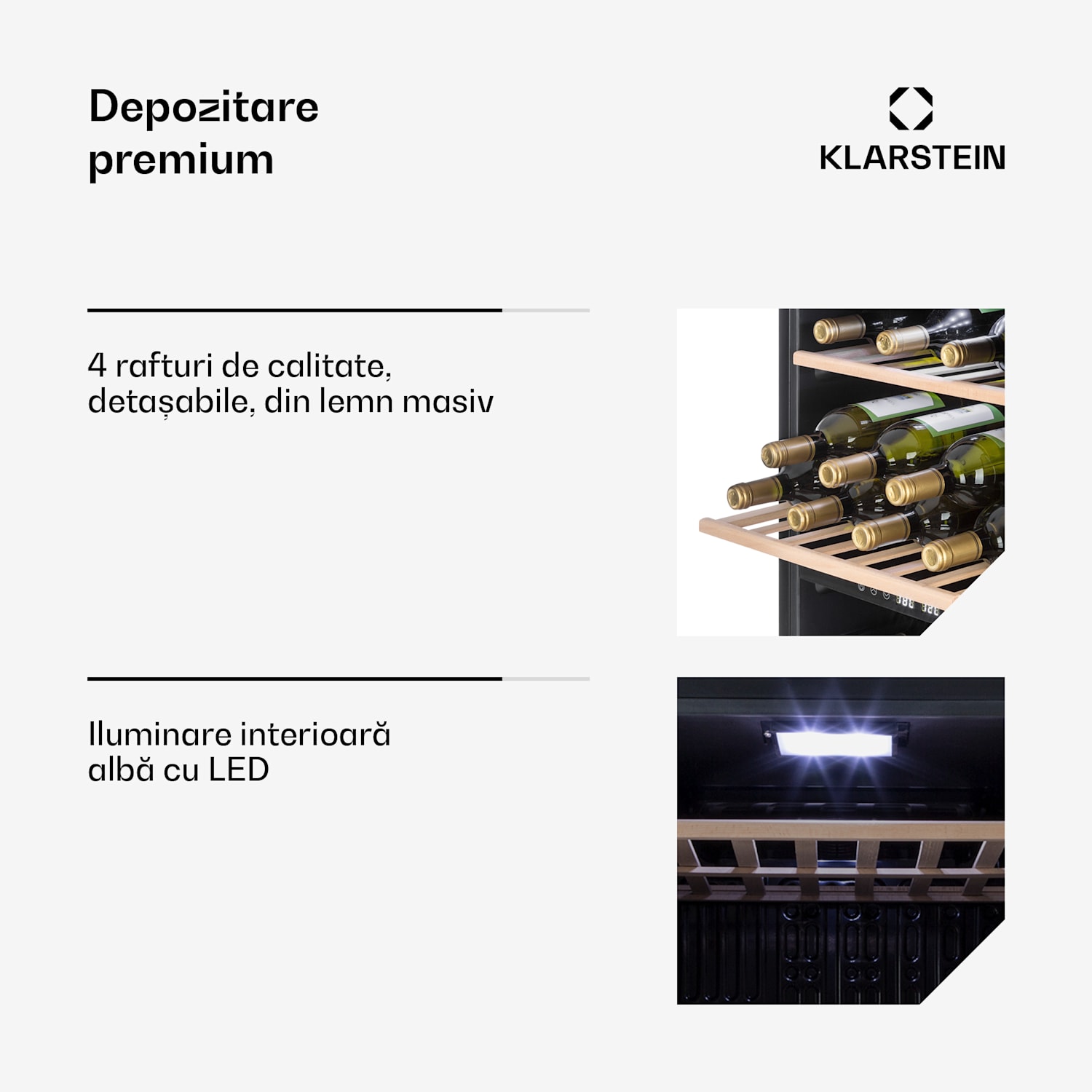 Vinamour 45D, vinotecă, 2 zone, 118 litri/45 sticle, 5 - 18 °C, oțel inoxidabil 45 sticle | 2 | Oțel inoxidabil