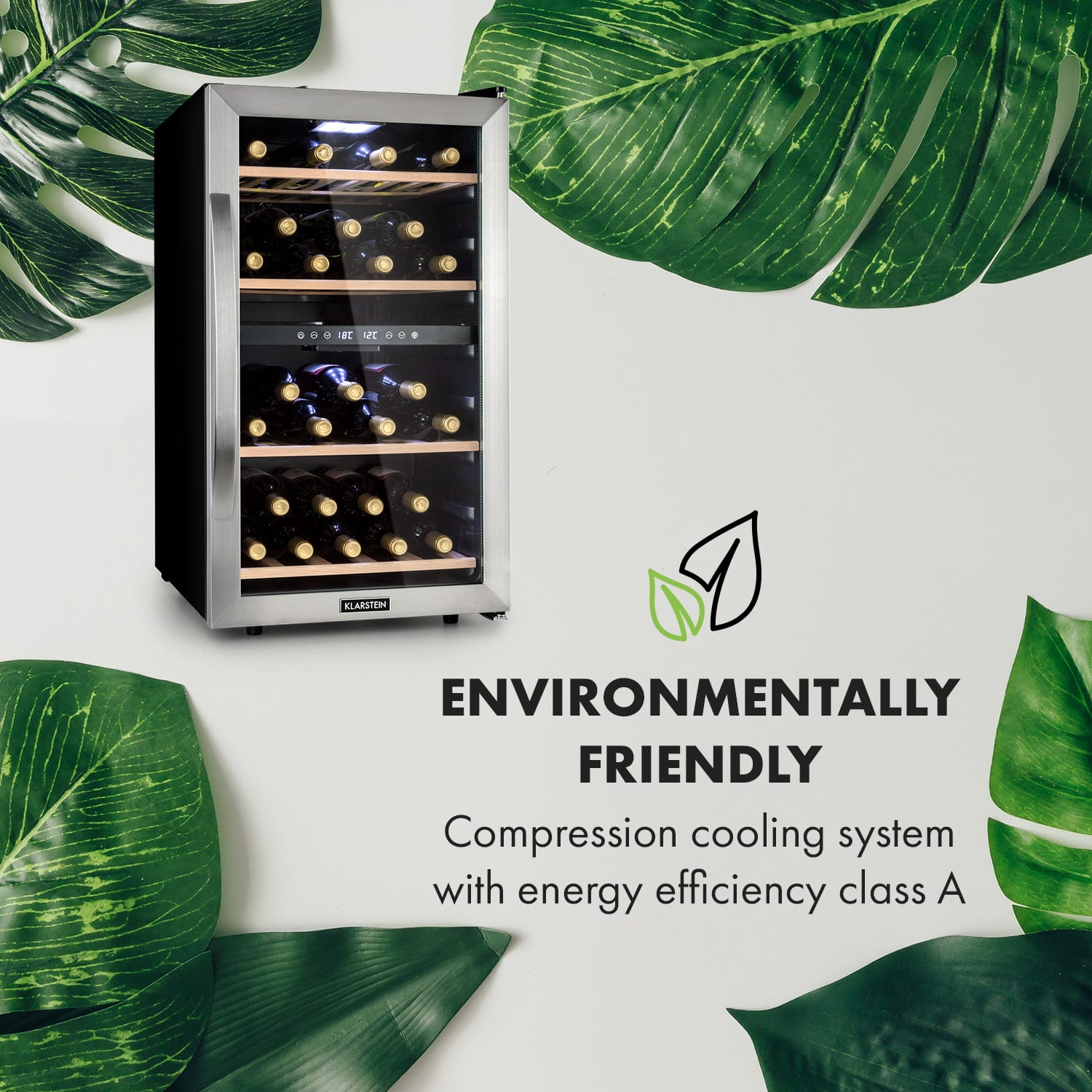 Vinamour 45D, vinska omara, 2 coni, 118 litrov/45 steklenic, 5 –18 °C, nerjaveče jeklo 