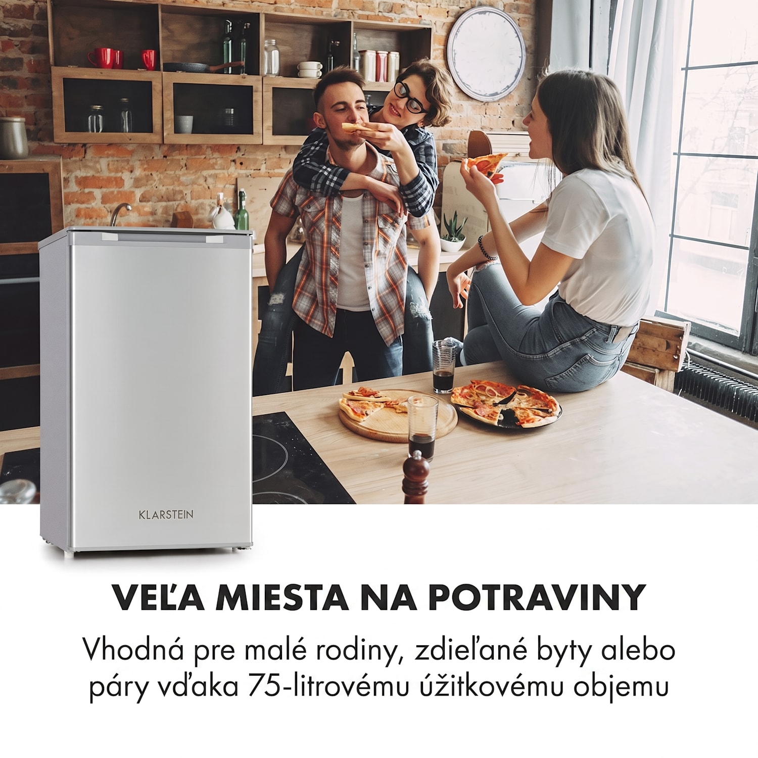 Garfield XL, mraznička, 60 l, 80 W, 4 hviezdičky, prevádzková hlučnosť: 41 dB 