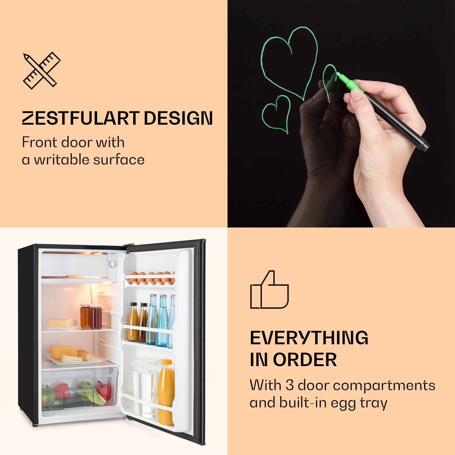 Spitzbergen Uni Koelkast 91 liter 10-liter vriesvak 2 legplanken 