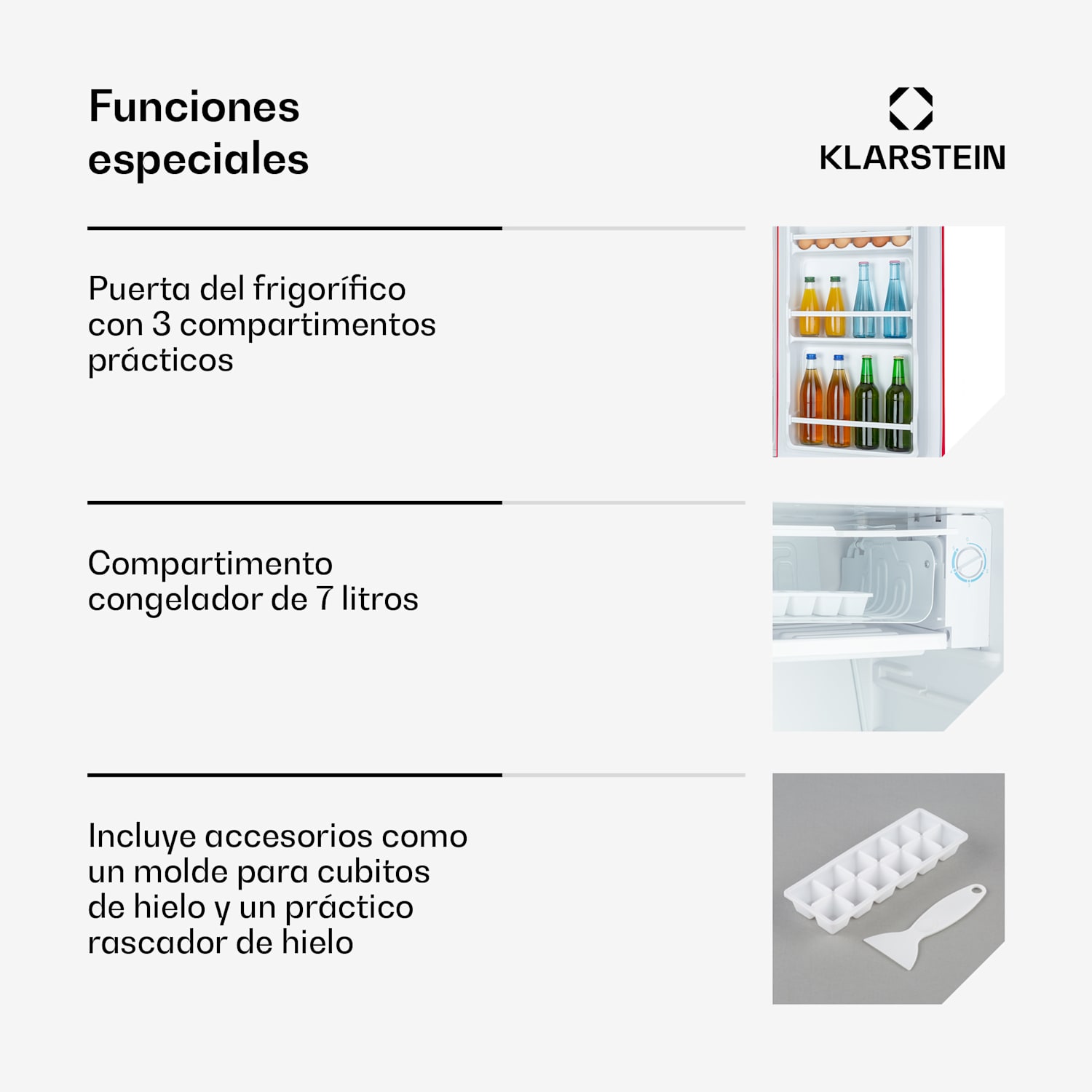 Beercracker 91L Nevera 7 litros congelador con abrebotellas 