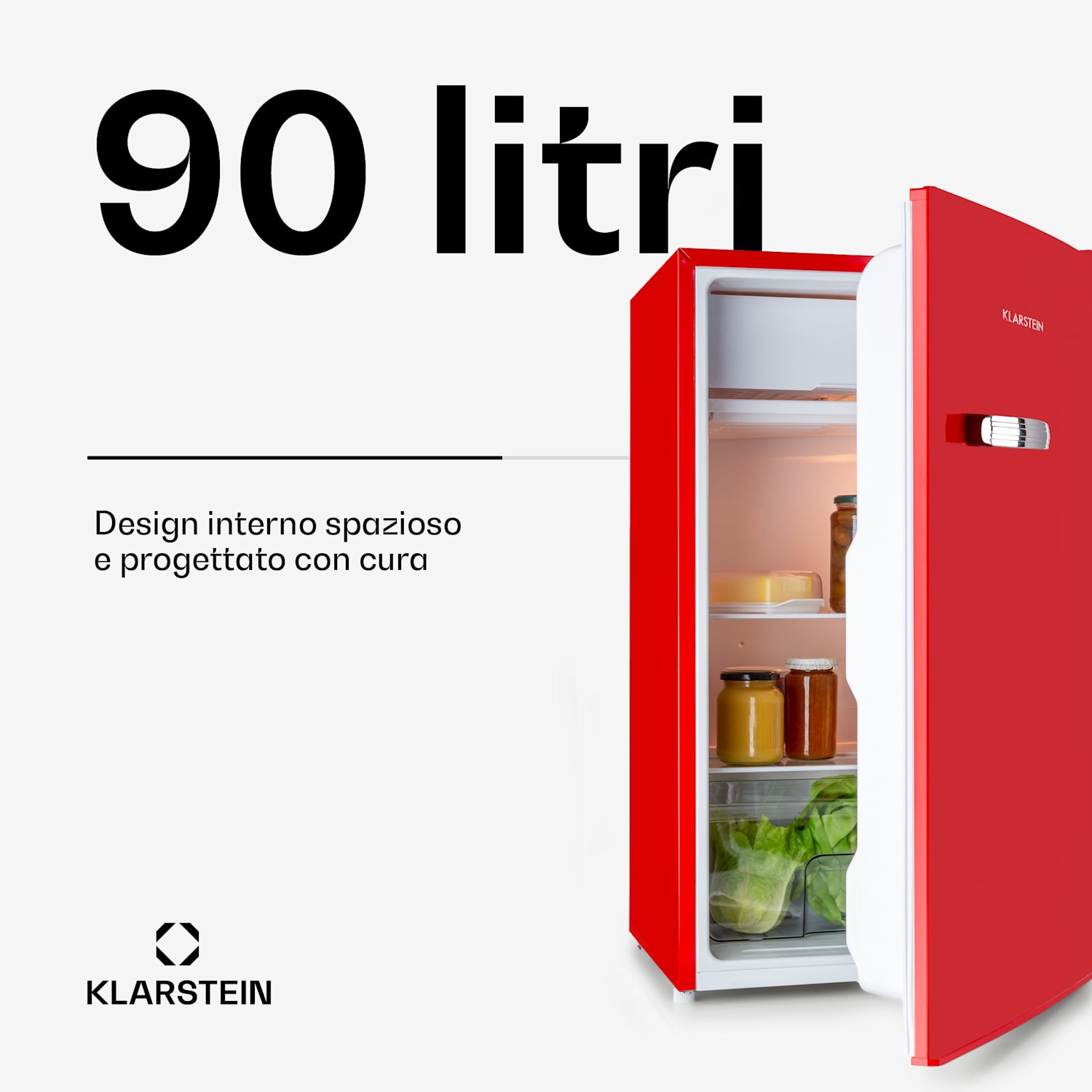 Beercracker 91L - Frigorifero, vano congelatore da 7 litri, apribottiglie 